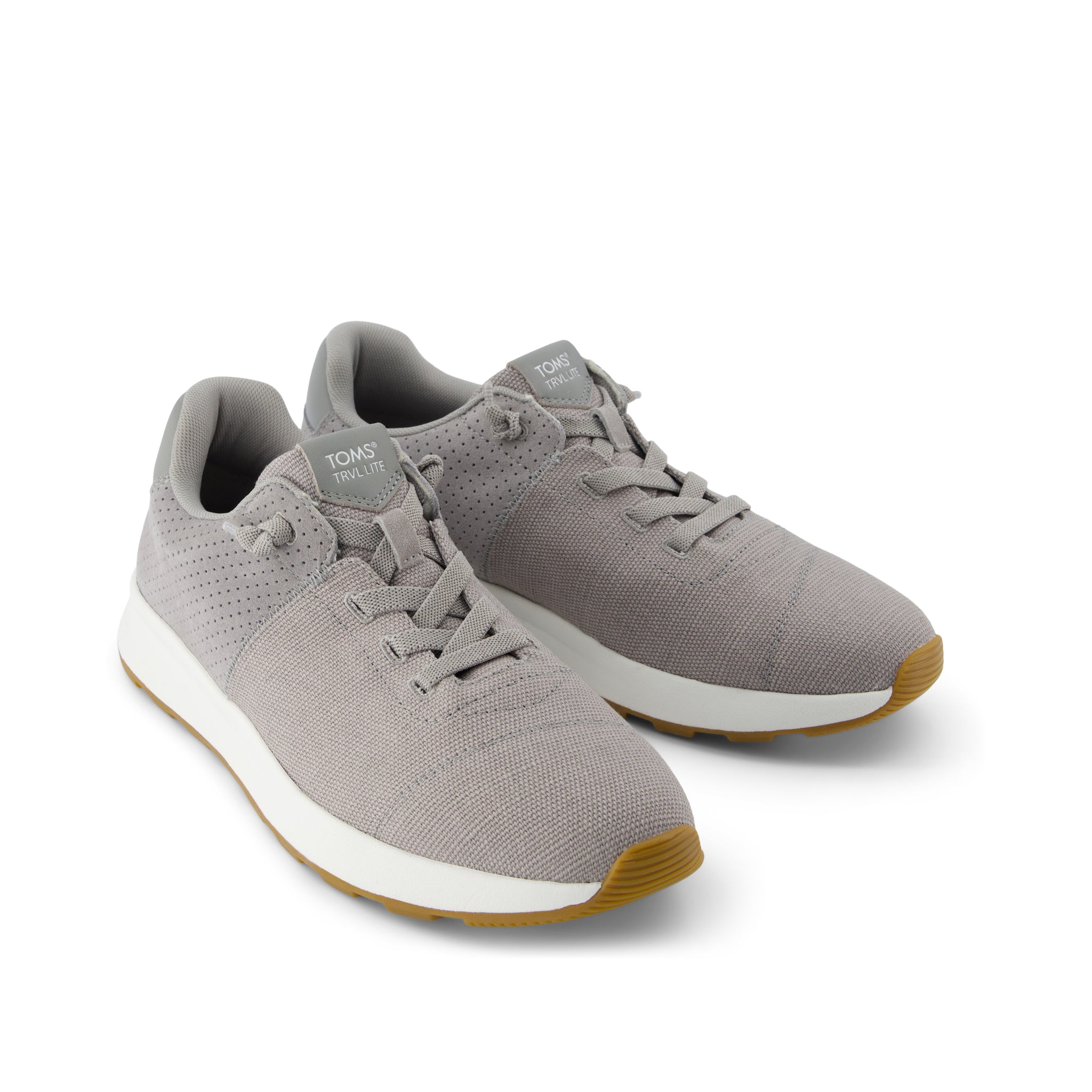 Trvl Lite Cabrillo Water Repellent Drizzle Grey Legacy Canvas And Perforated Suede Mens Sneaker - Image 3