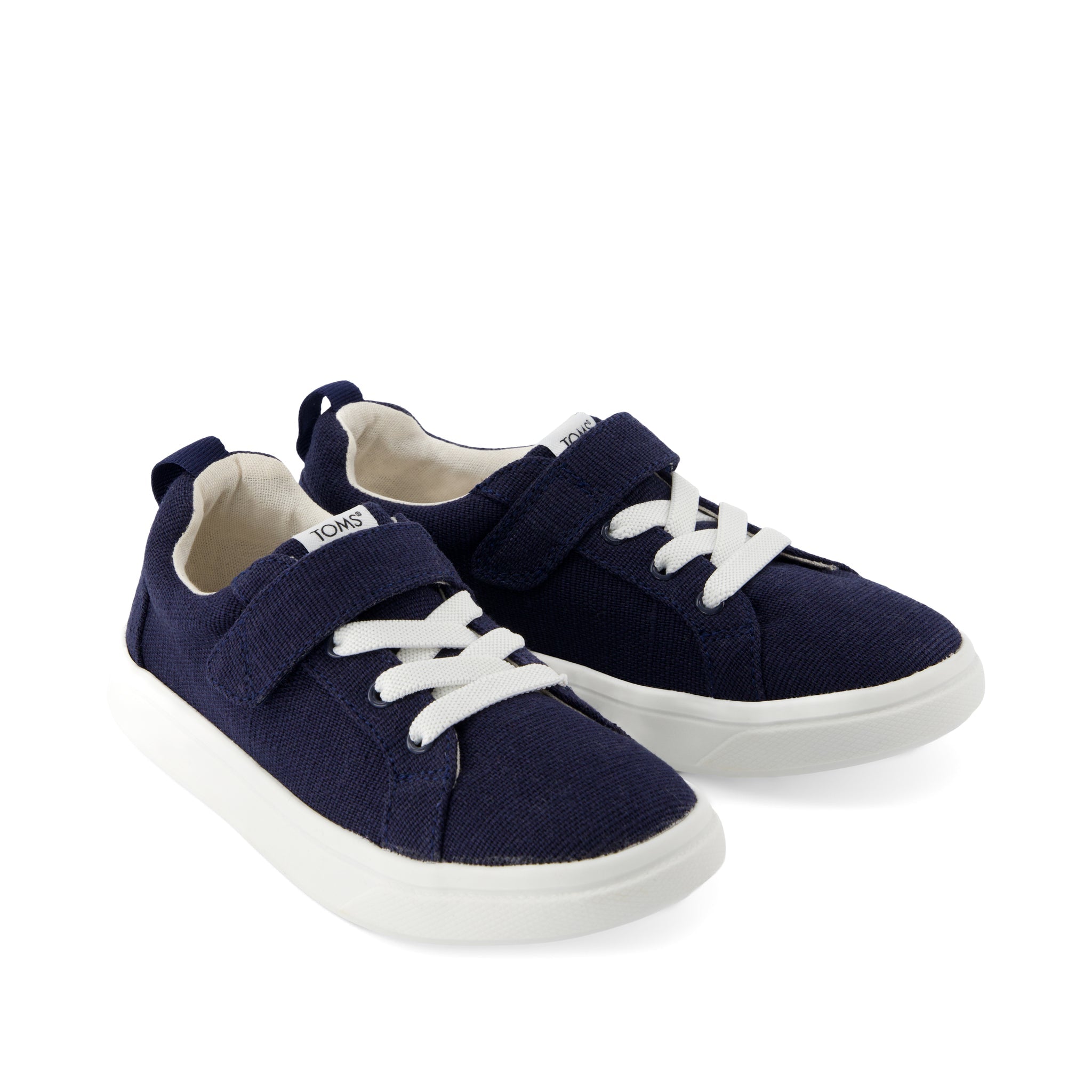 Cruz Lace-Up Navy Heritage Canvas Kids Sneaker - Image 4