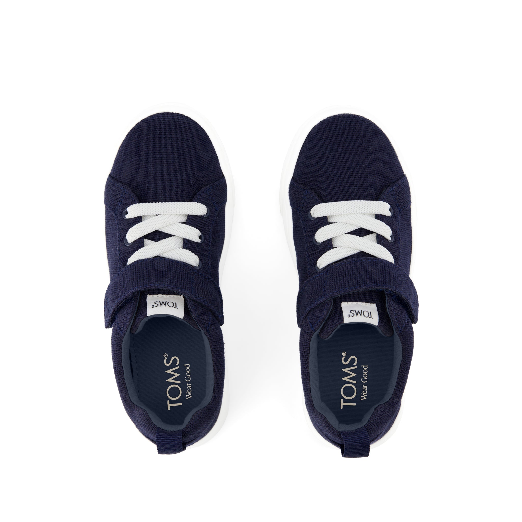 Cruz Lace-Up Navy Heritage Canvas Kids Sneaker - Image 7