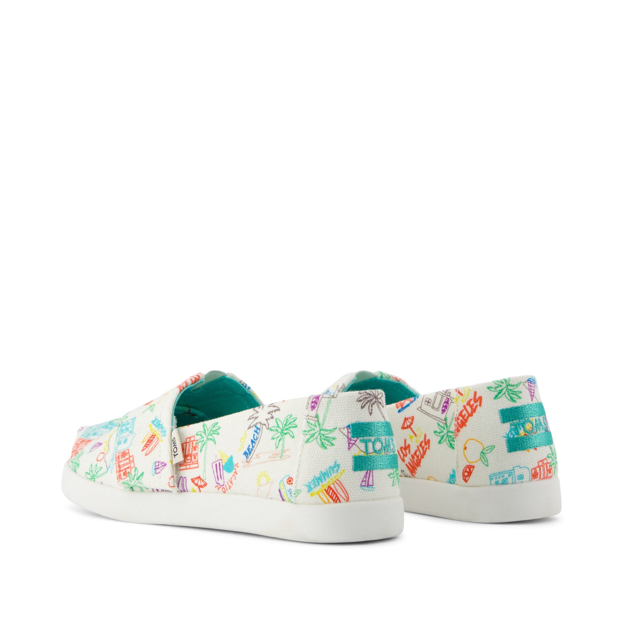 Alpargata Classic Kids Shoe Marshmallow White Sketchbook Print - Image 3