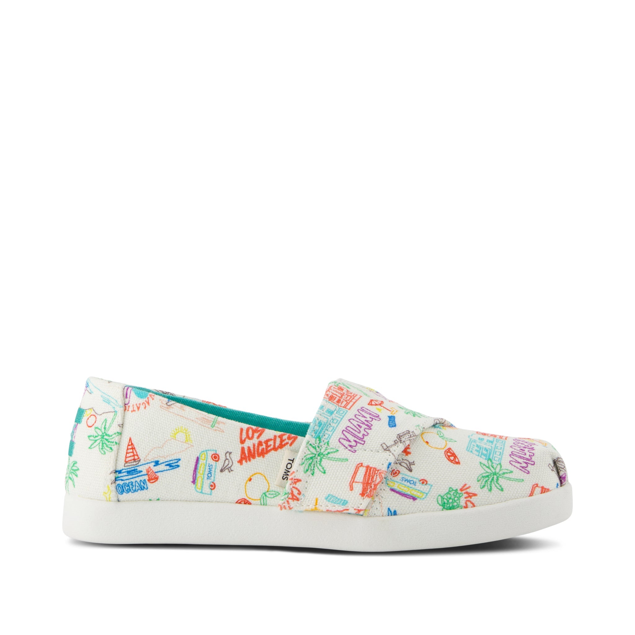 Alpargata Classic Kids Shoe Marshmallow White Sketchbook Print