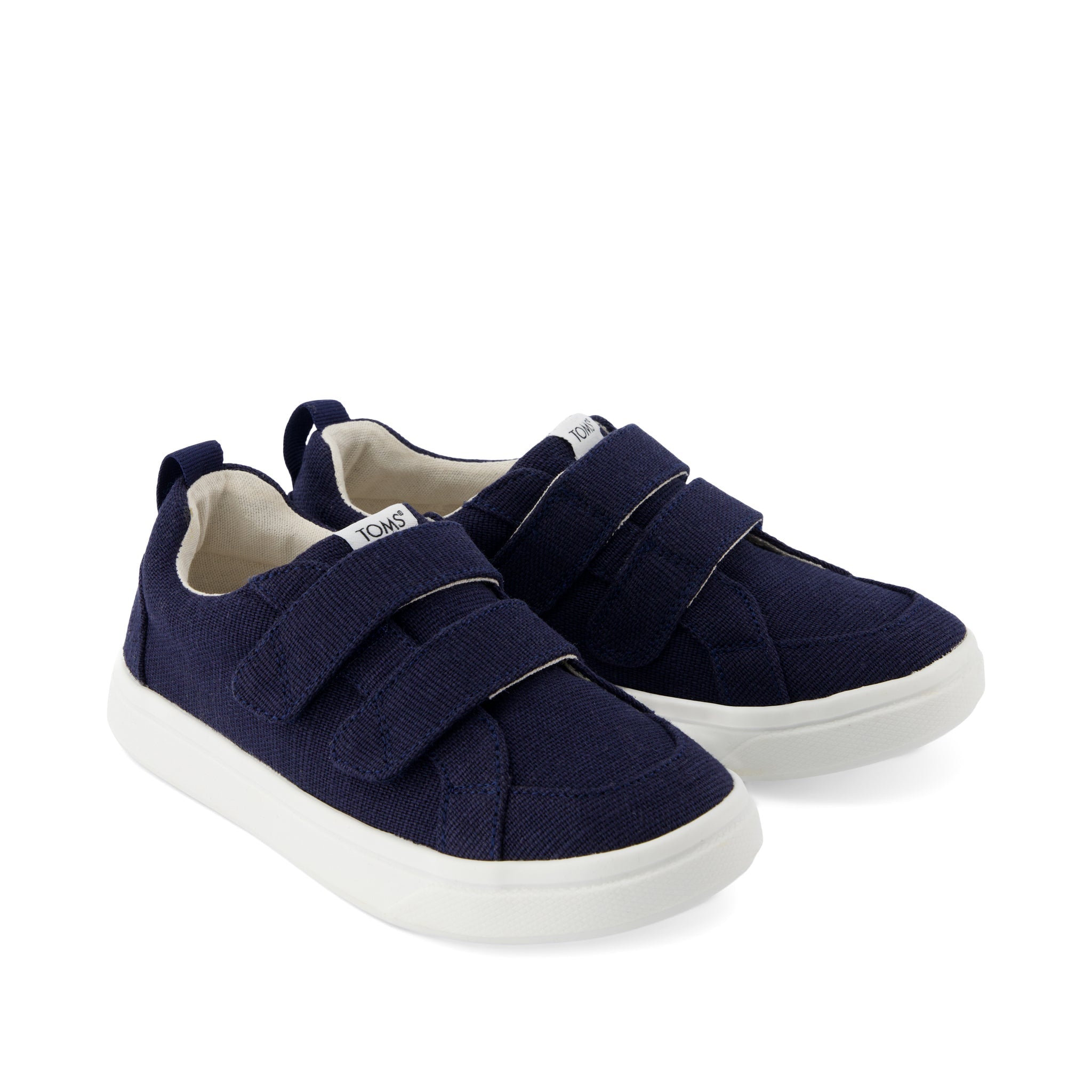 Cruz Double Strap Navy Heritage Canvas Kids Sneaker - Image 4