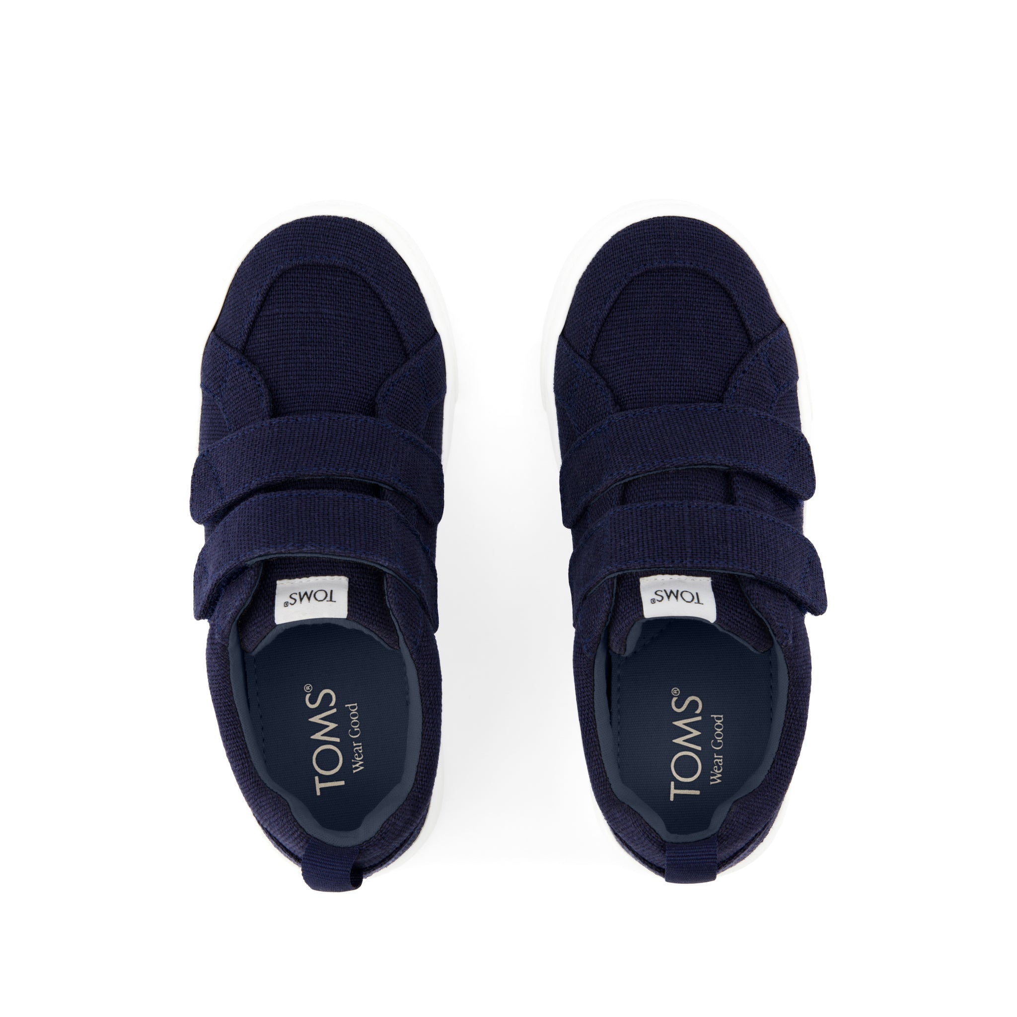 Cruz Double Strap Navy Heritage Canvas Kids Sneaker - Image 7