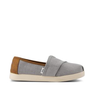 Alpargata Classic Kids Shoe Drizzle Grey Heritage Canvas and PU Trim