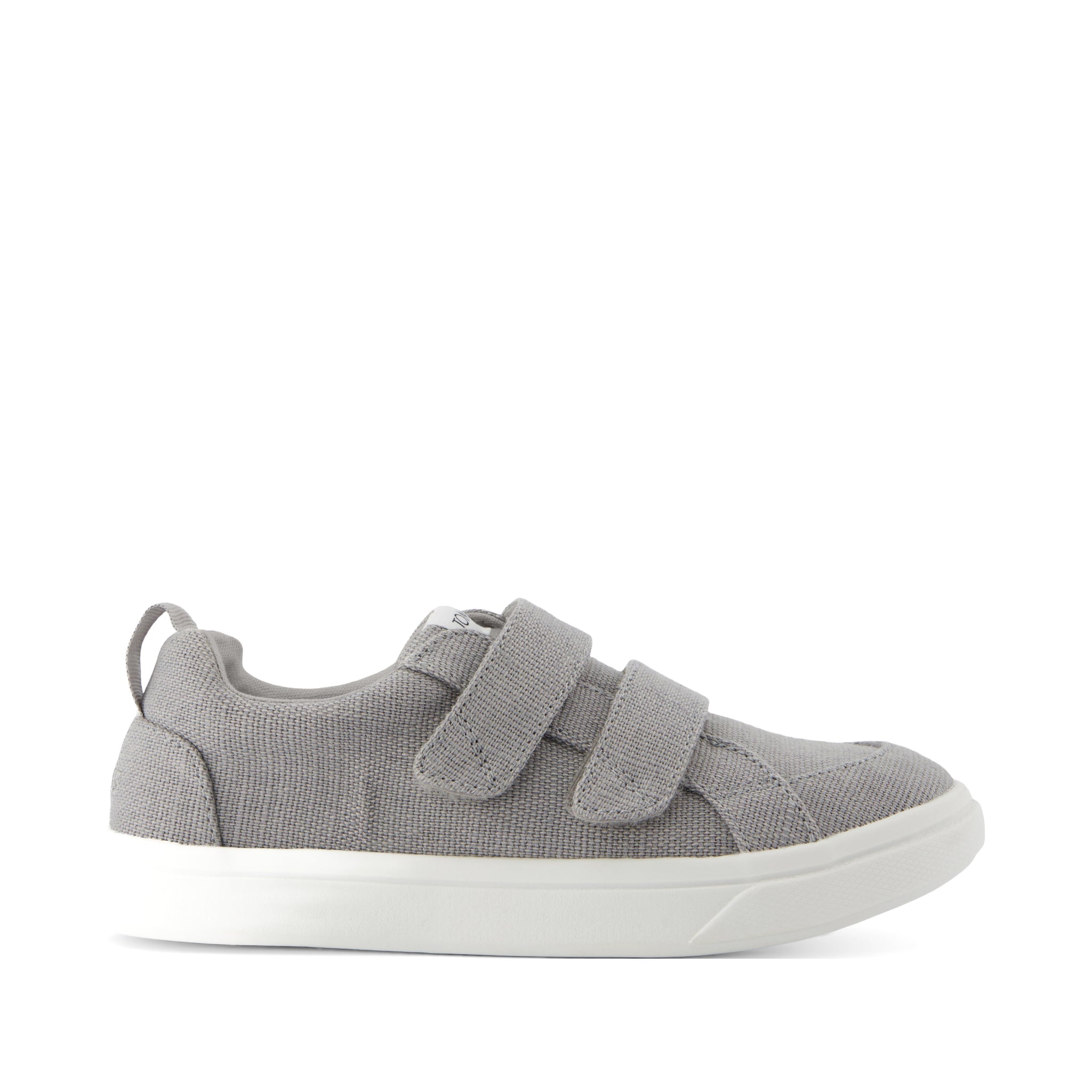 Cruz Double Strap Drizzle Grey Heritage Canvas Kids Sneaker
