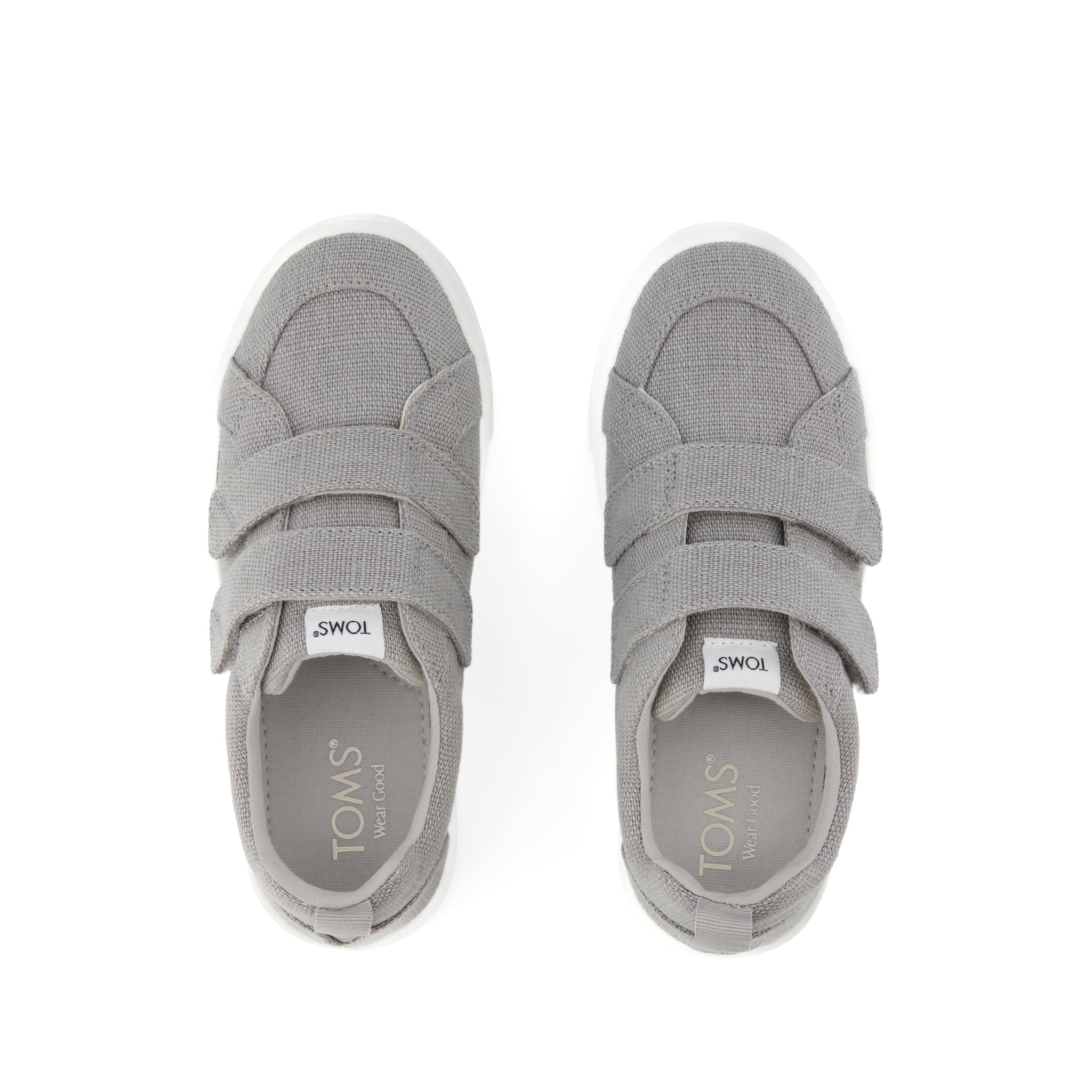 Cruz Double Strap Drizzle Grey Heritage Canvas Kids Sneaker - Image 7