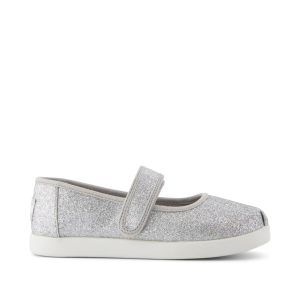 Nora Mary Jane Kids Shoe Silver Iridescent Glimmer Kids Shoe