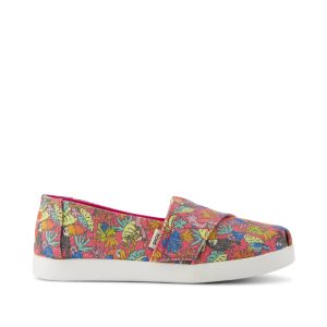 Alpargata Classic Kids Shoe Fuchsia Birds of Paradise Print