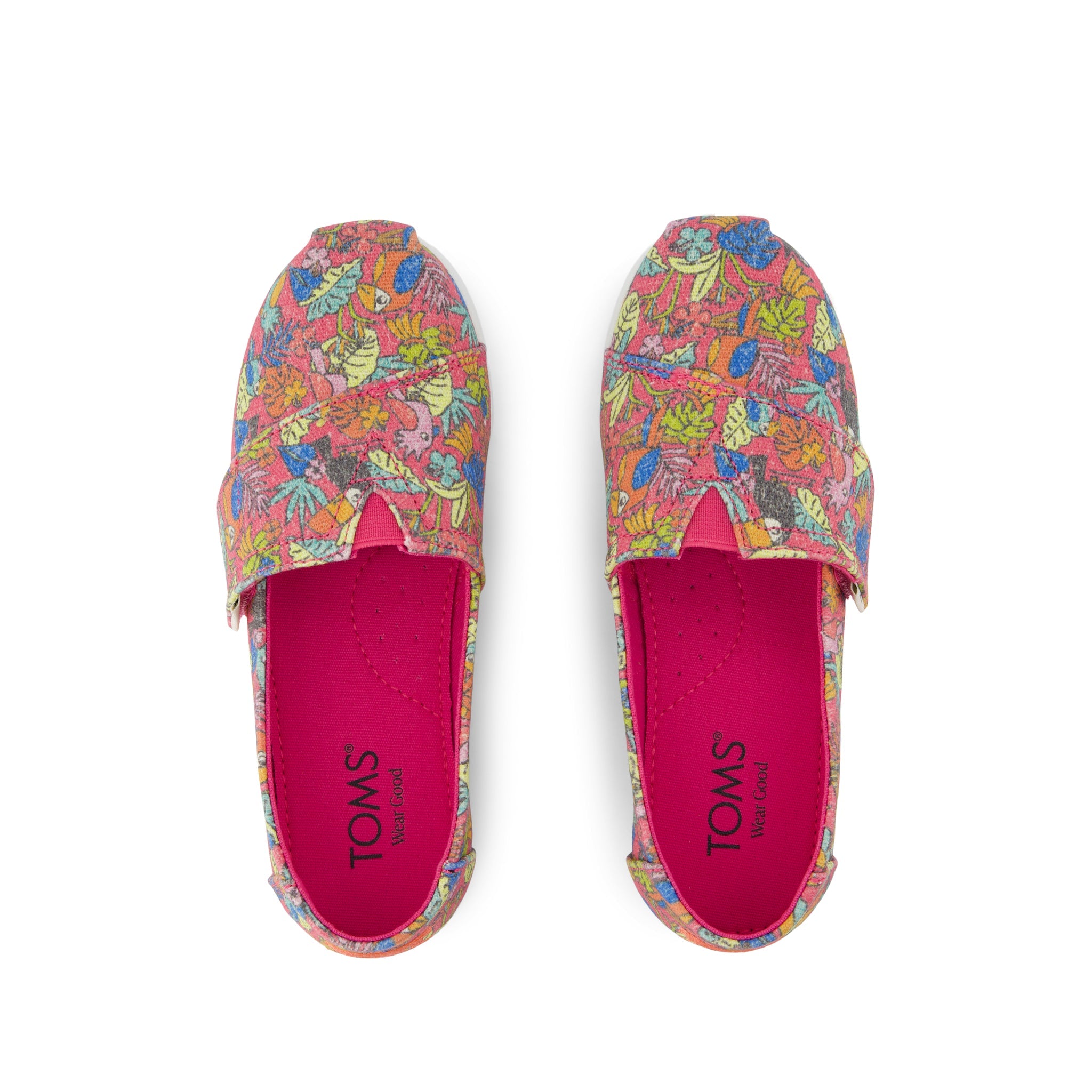 Alpargata Classic Kids Shoe Fuchsia Birds of Paradise Print - Image 5