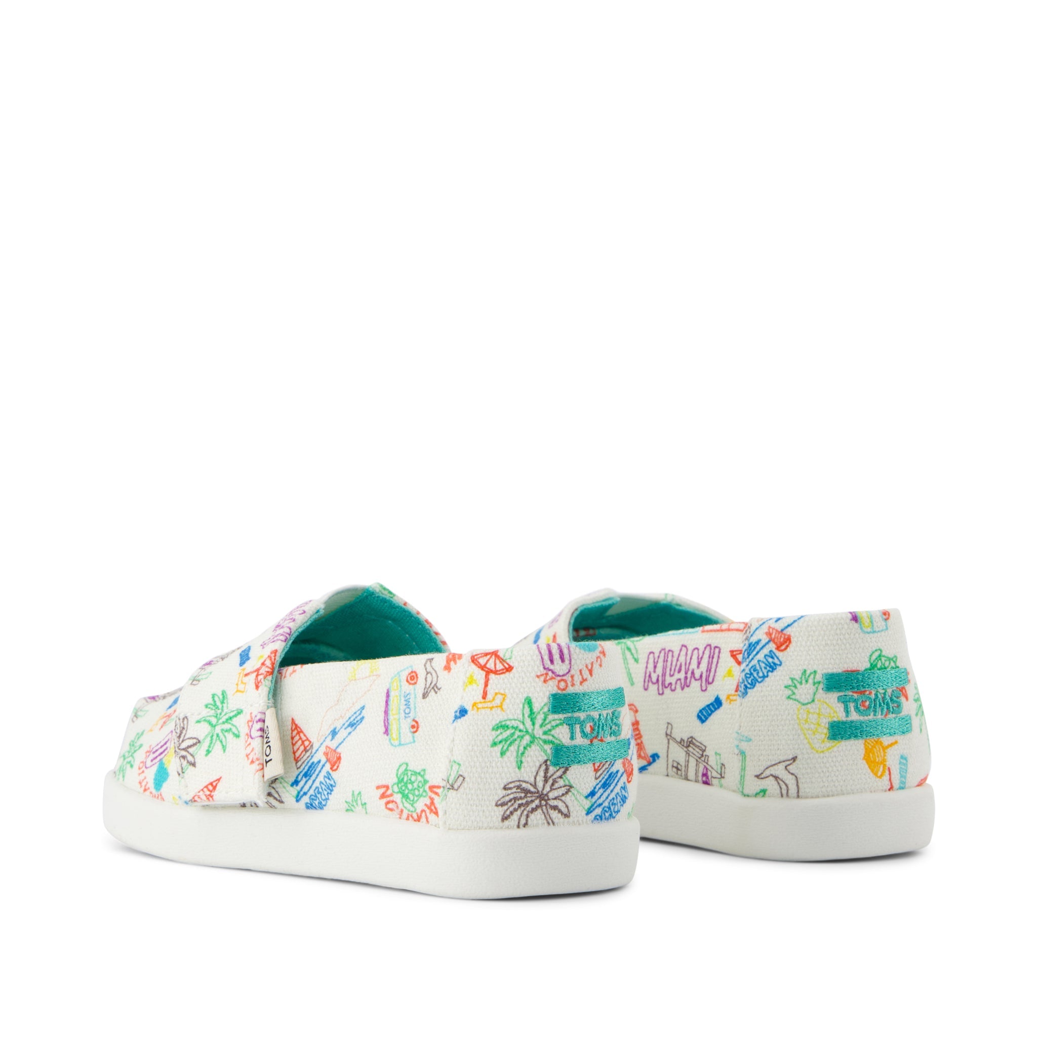 Alpargata Classic Toddler Shoe Marshmallow White Sketchbook Print - Image 3