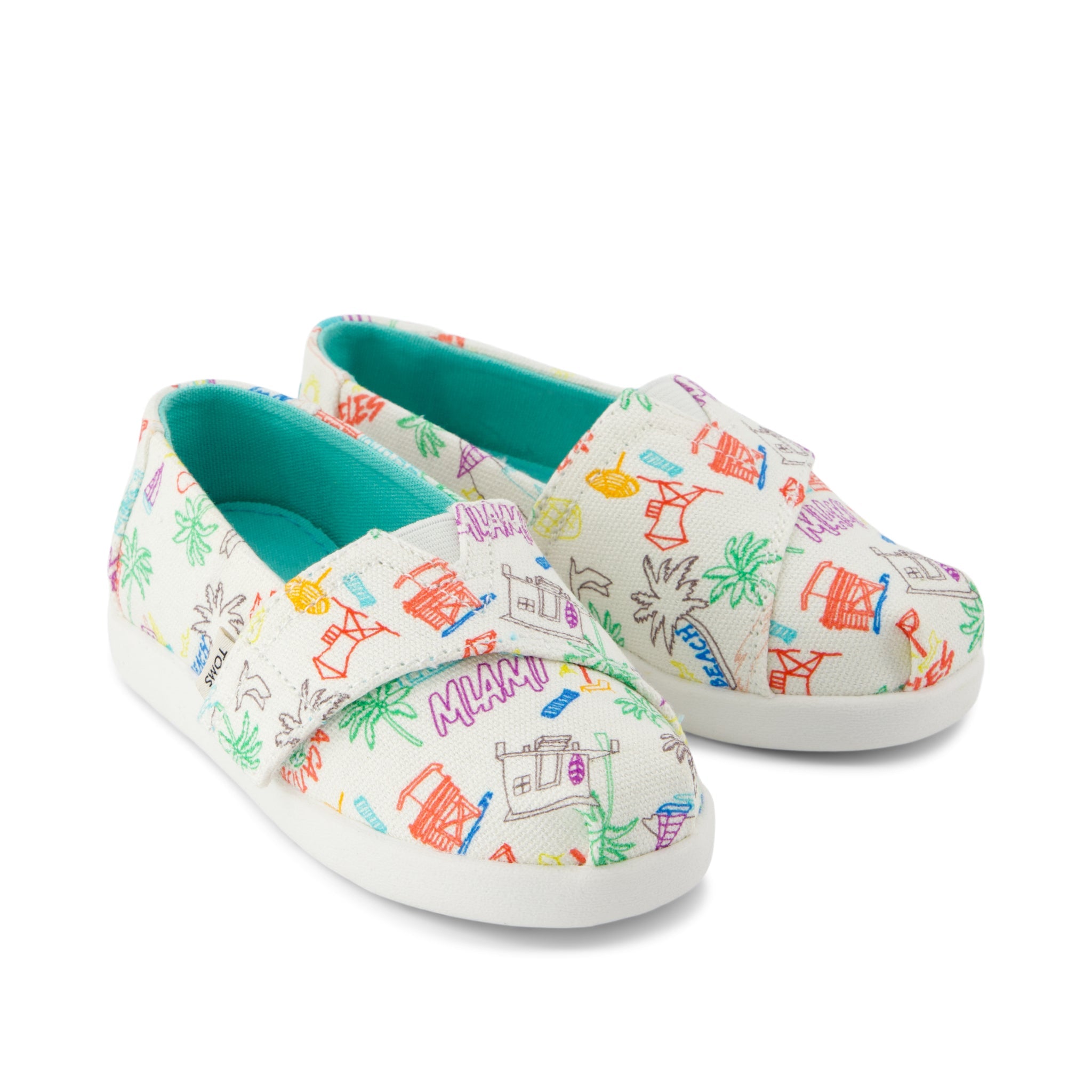 Alpargata Classic Toddler Shoe Marshmallow White Sketchbook Print - Image 2