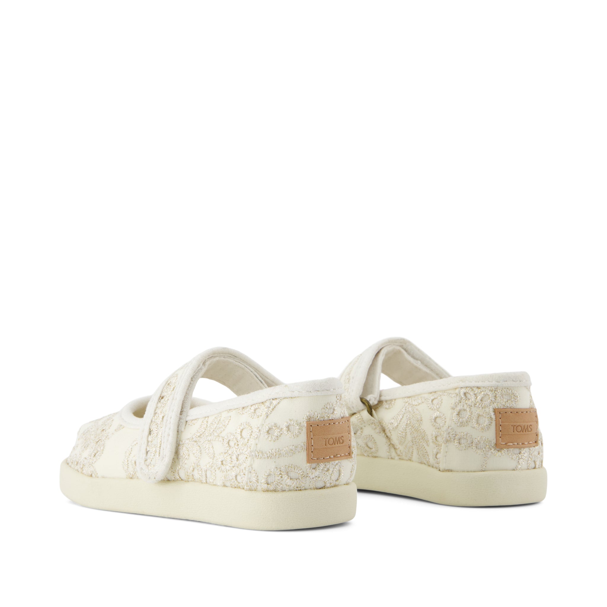 Nora Mary Jane Toddler Shoe Egret Botanical Eyelet - Image 3