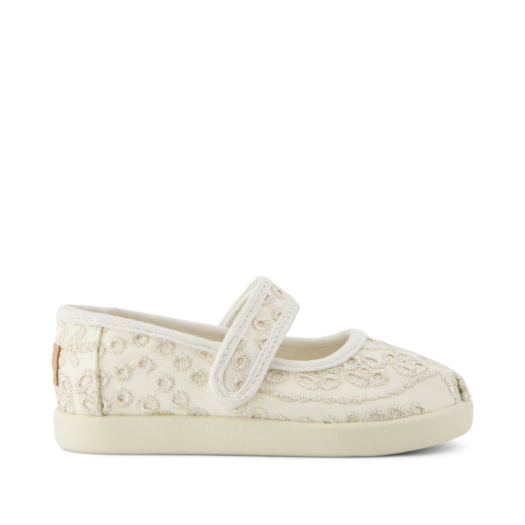 Nora Mary Jane Toddler Shoe Egret Botanical Eyelet