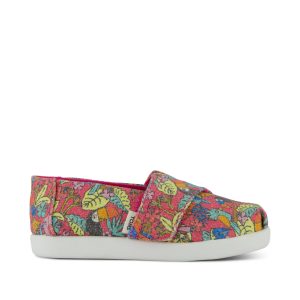 Alpargata Classic Toddler Shoe Fuchsia Birds of Paradise Print