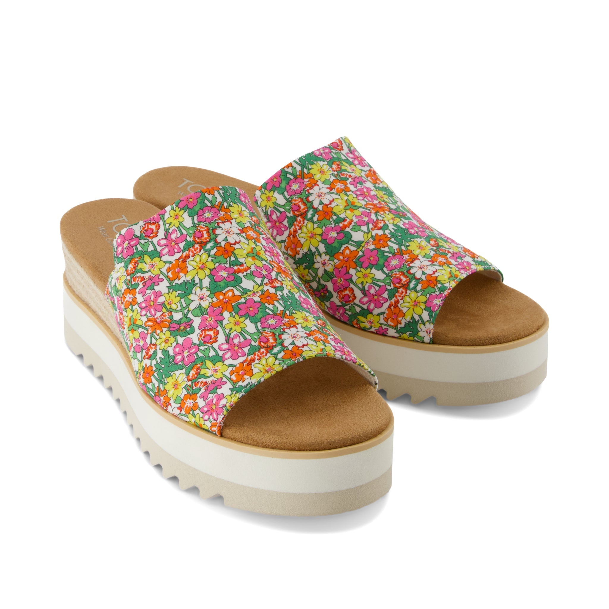 Diana Mule Roses Liberty Print Wedge Sandal - Image 3