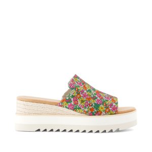 Diana Mule Roses Liberty Print Wedge Sandal