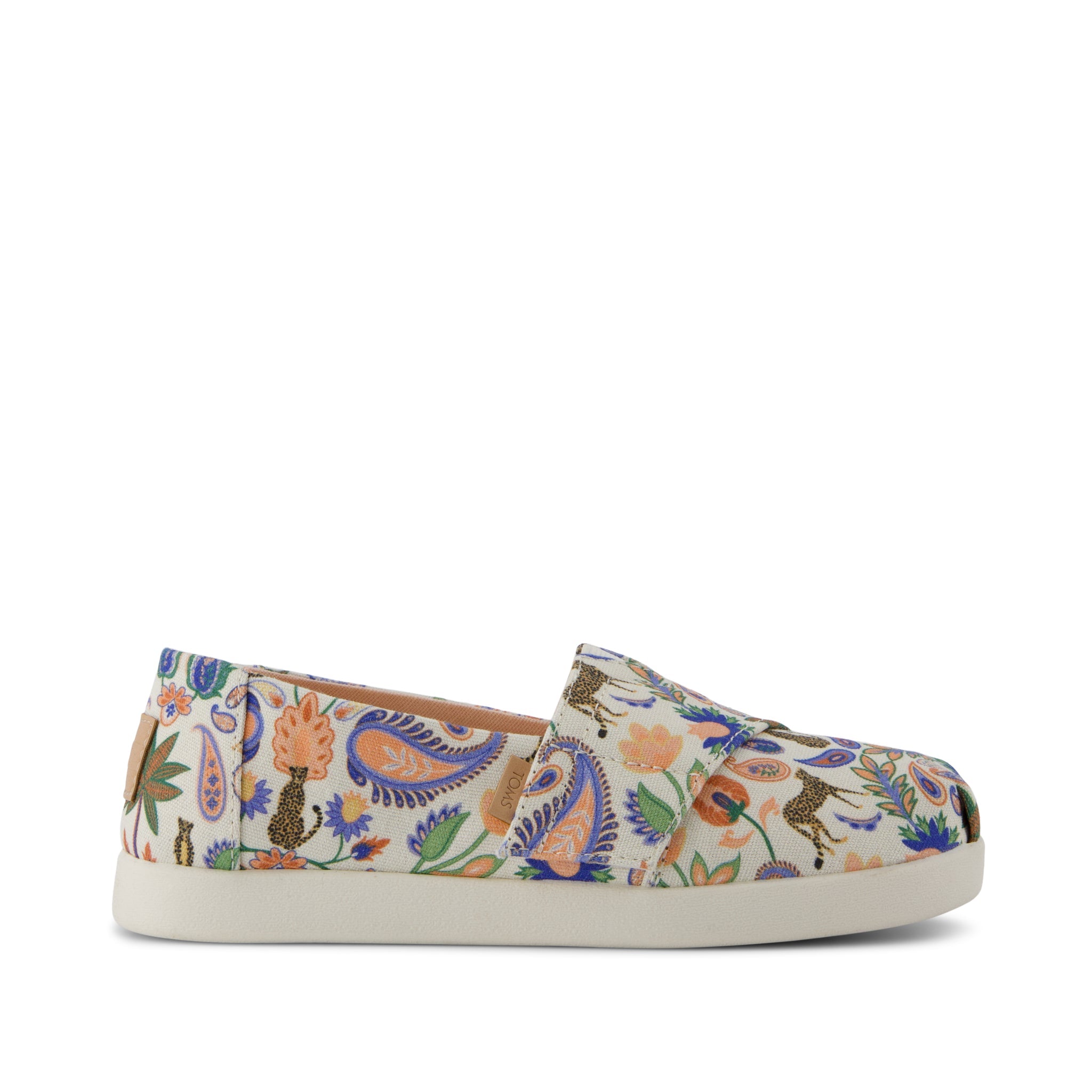Alpargata Classic Kids Shoe Egret Cheetah Paisley Print