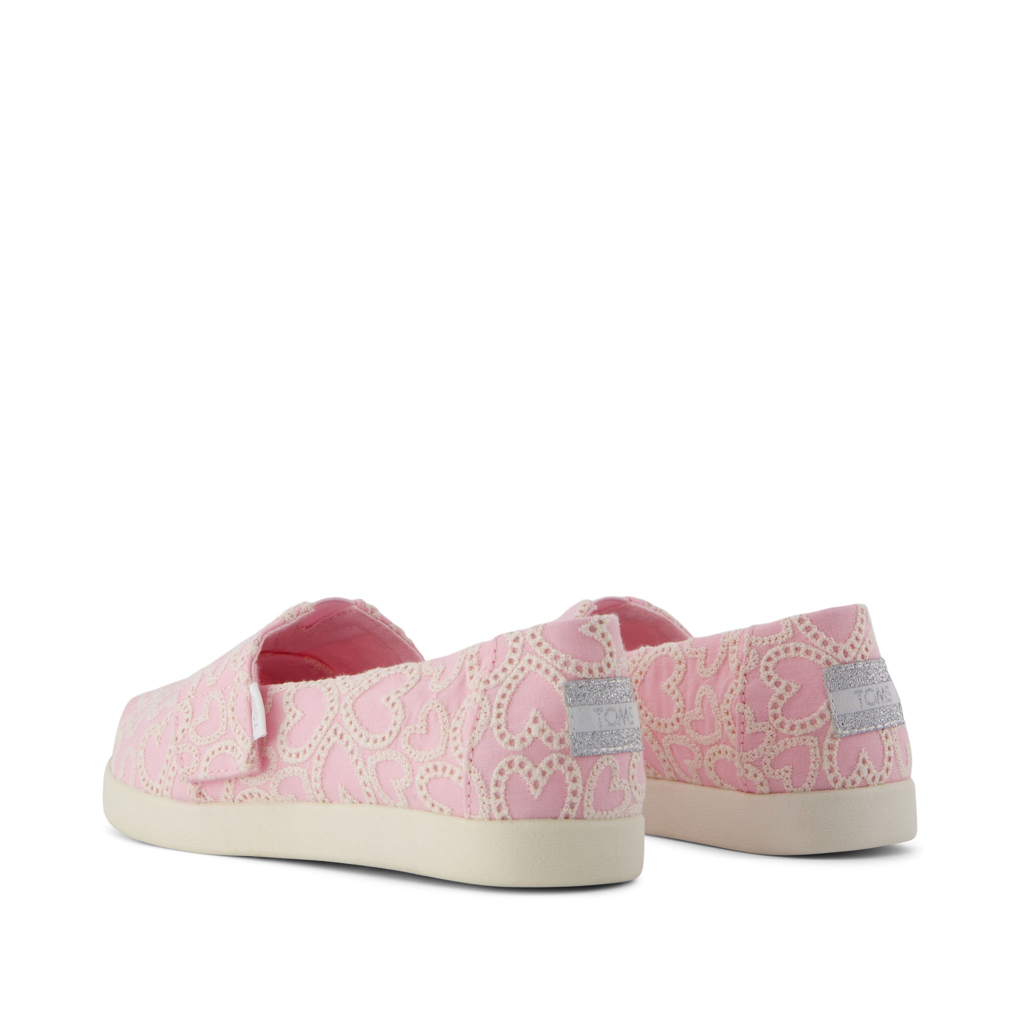 Alpargata Classic Kids Shoe Pink Hearts Eyelet Lace - Image 3