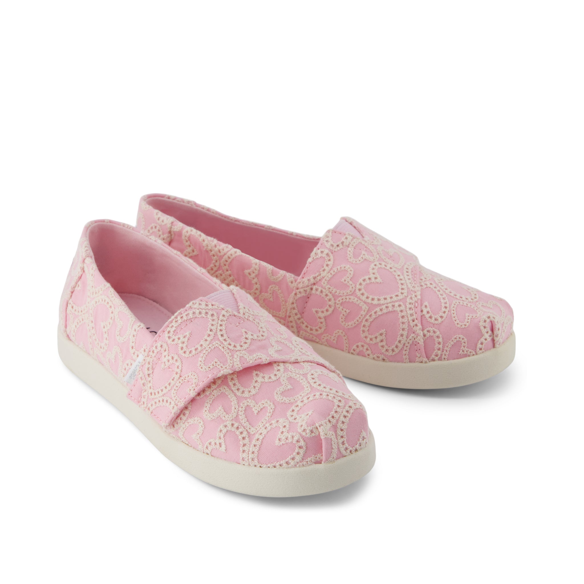Alpargata Classic Kids Shoe Pink Hearts Eyelet Lace - Image 2
