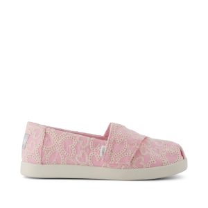 Alpargata Classic Kids Shoe Pink Hearts Eyelet Lace