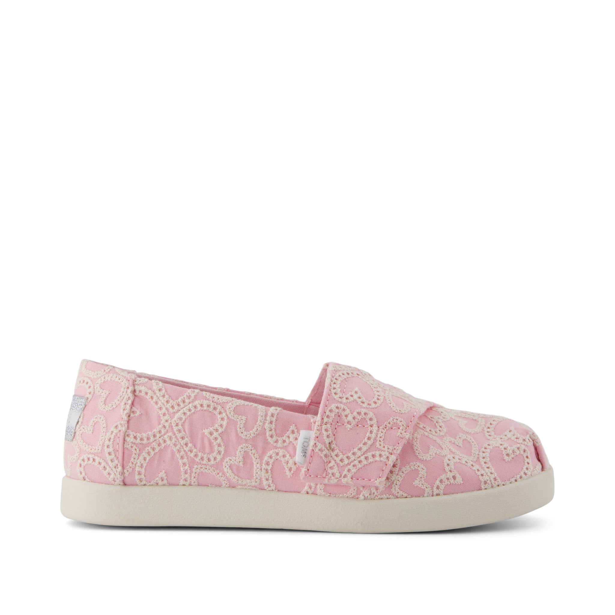 Alpargata Classic Kids Shoe Pink Hearts Eyelet Lace