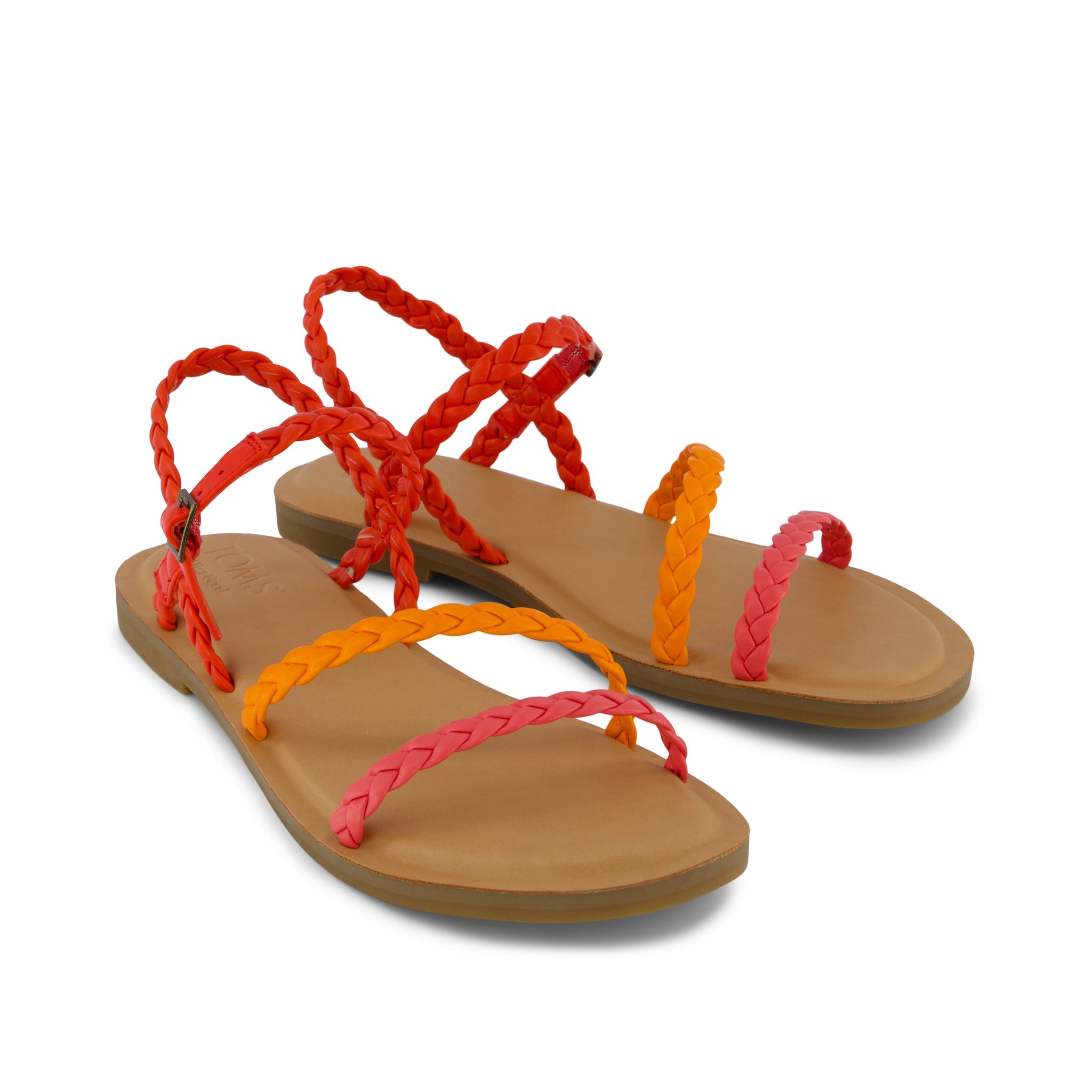 Kira Strappy Sandal Flame Synthetic Braid - Image 3