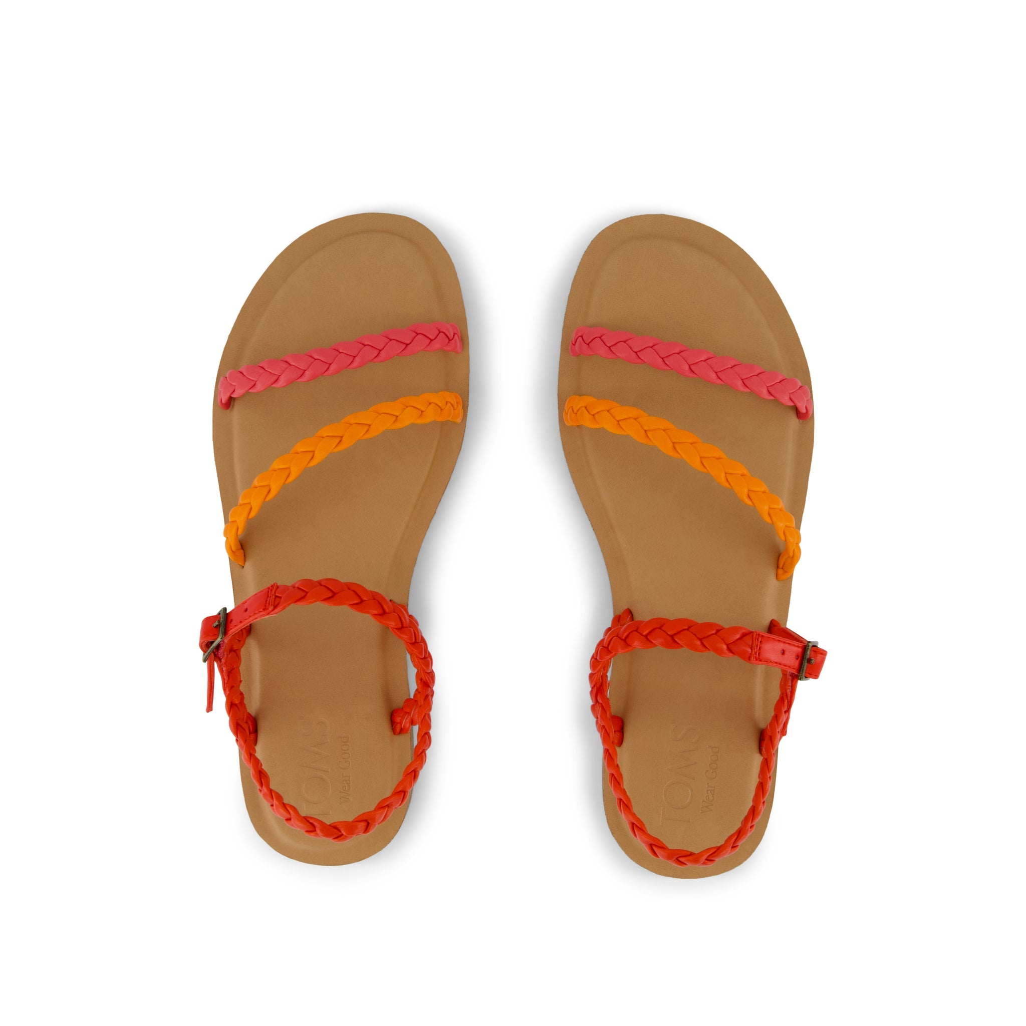 Kira Strappy Sandal Flame Synthetic Braid - Image 6