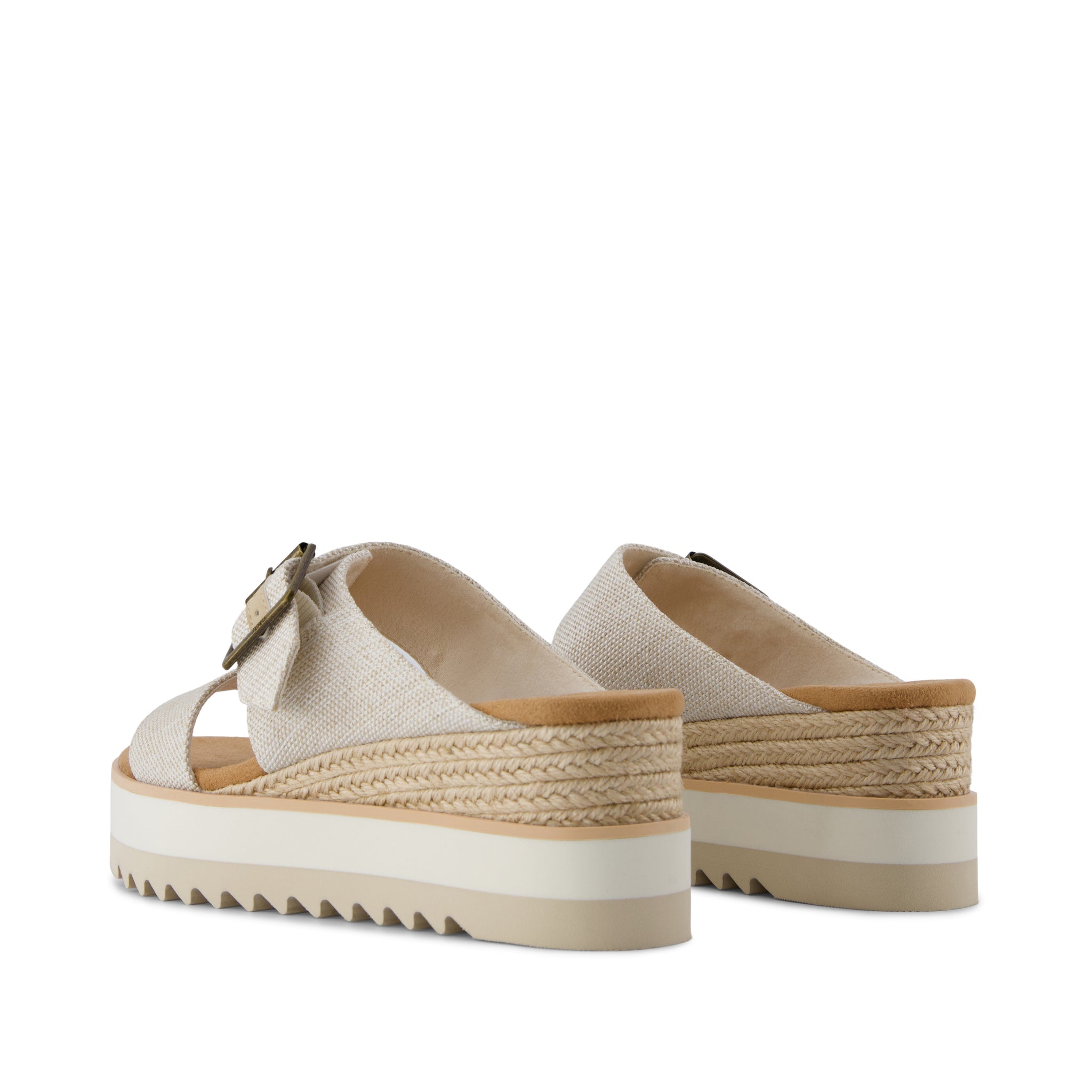 Diana Mule Buckle Wedge Sandal Natural Yarn Dye - Image 5