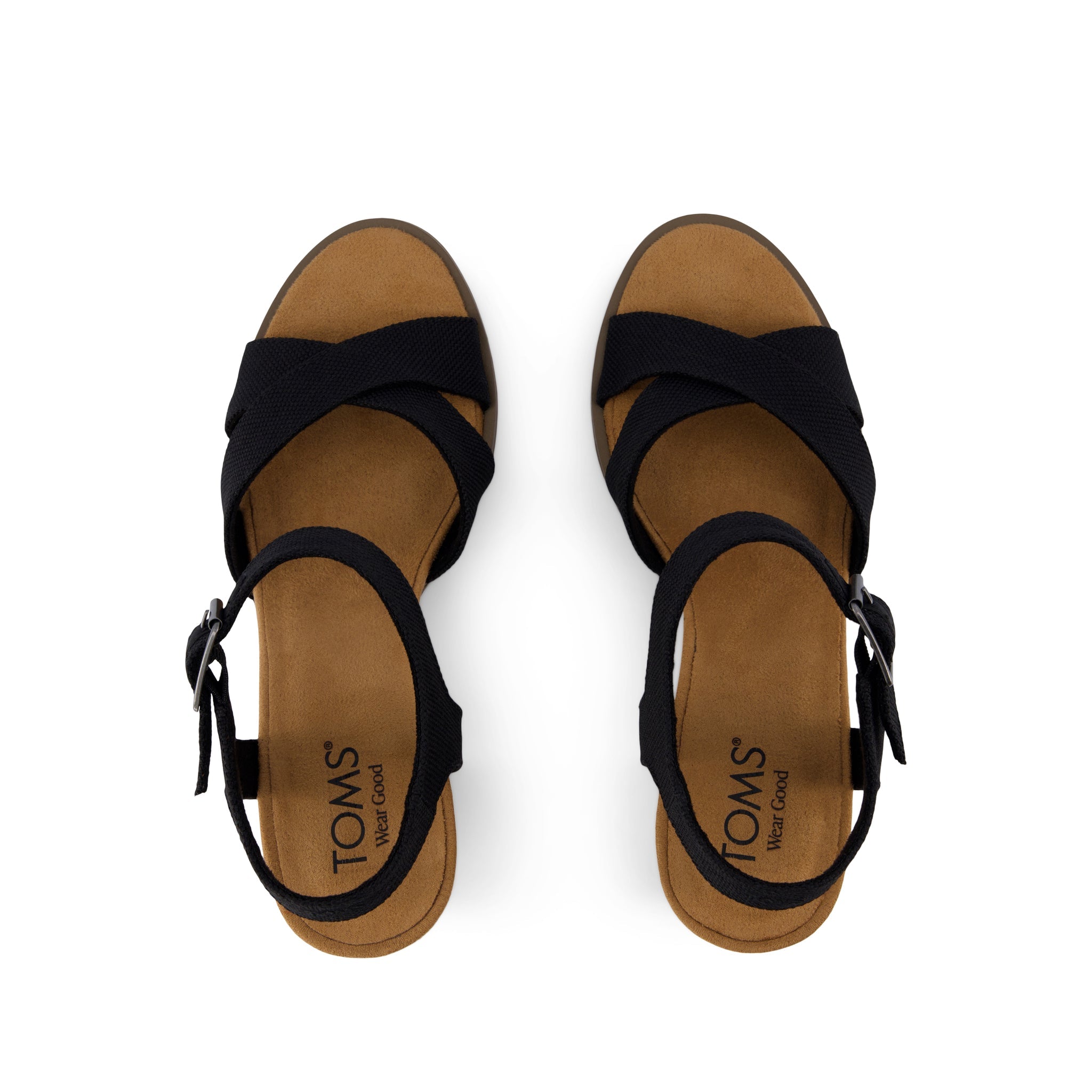 Majorca Ankle Strap Heeled Sandal Black Woven Melange - Image 7