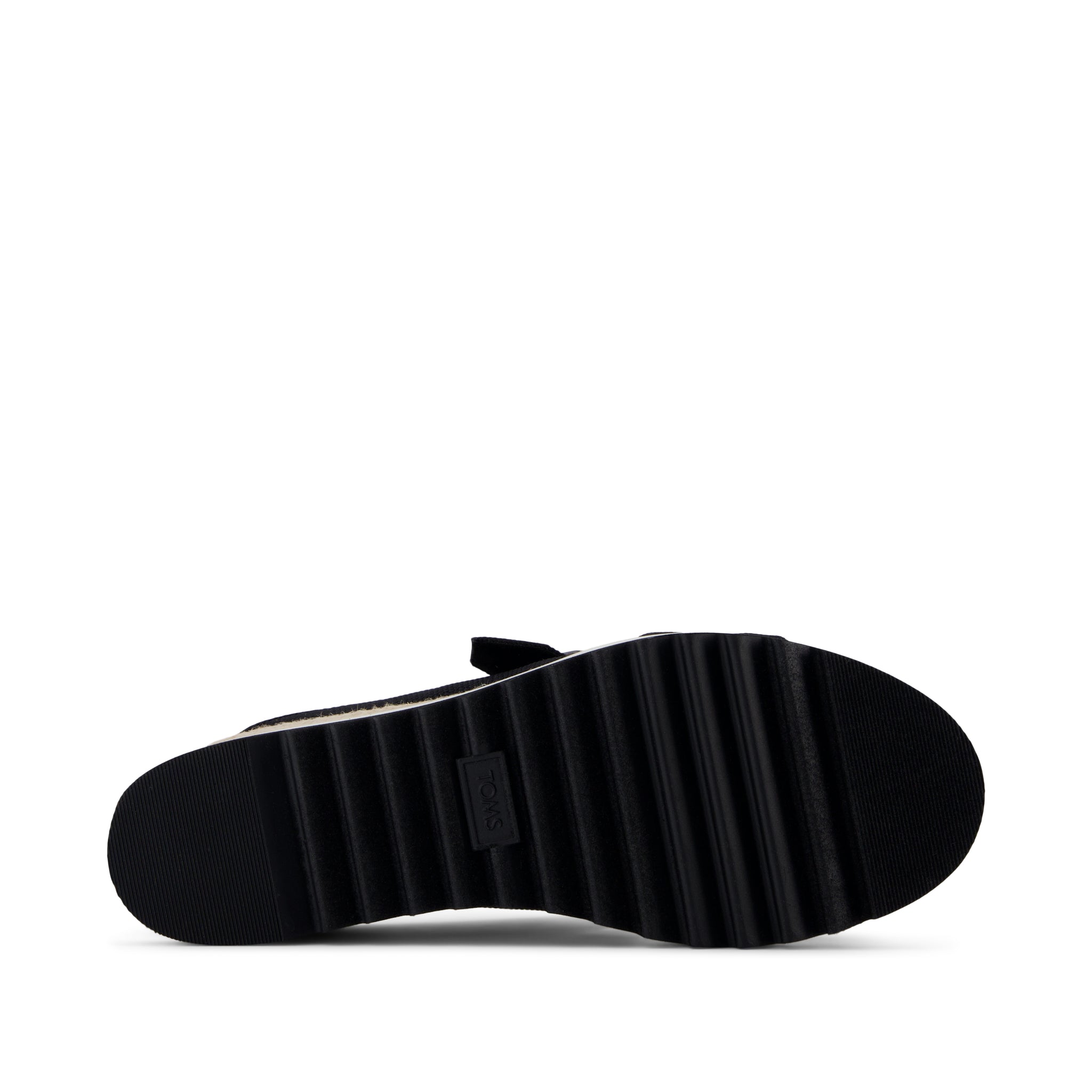 Diana Mule Buckle Wedge Sandal Black Heavy Canvas - Image 6