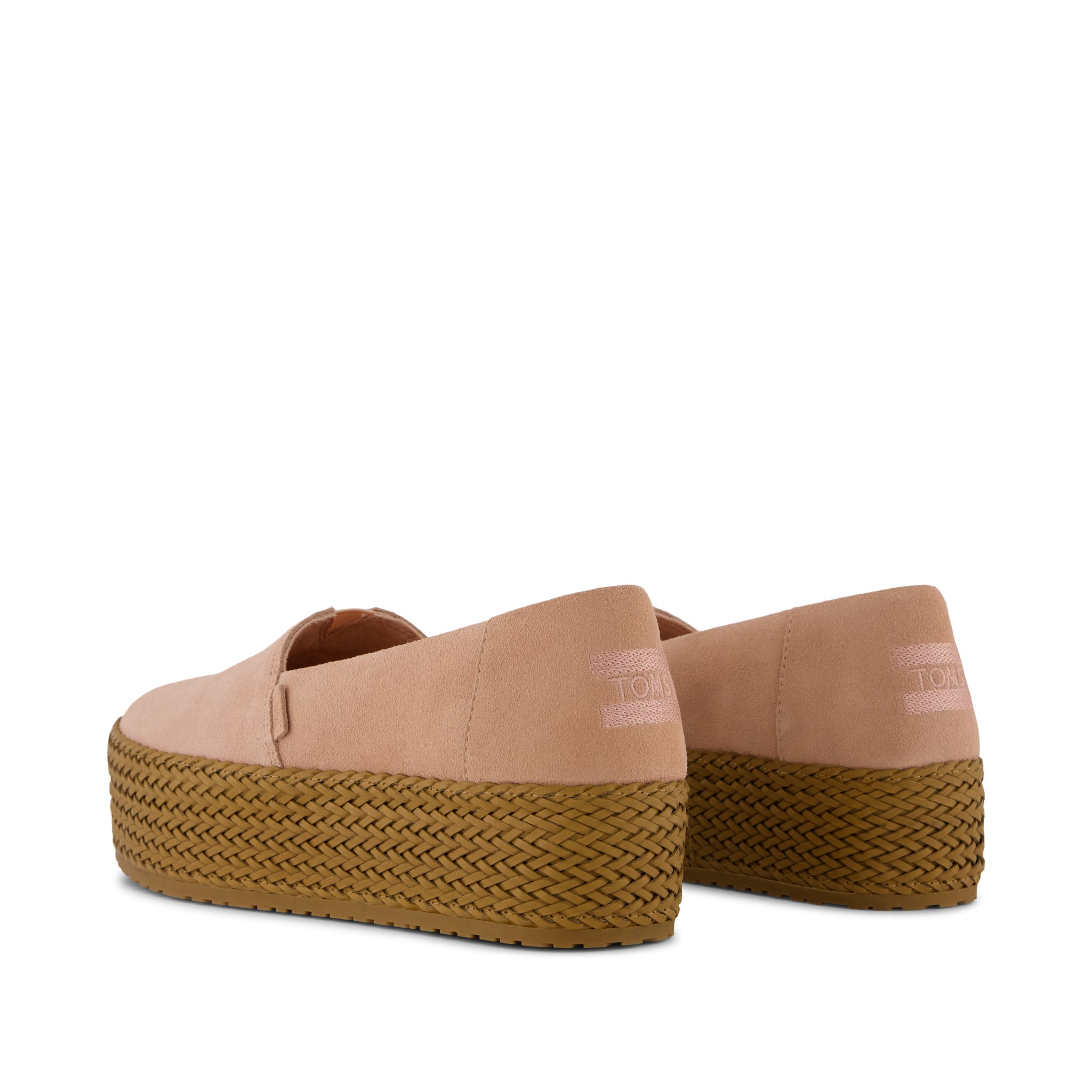 Womens Valencia Platform Espadrille Pink Cafe Creme Suede - Image 4