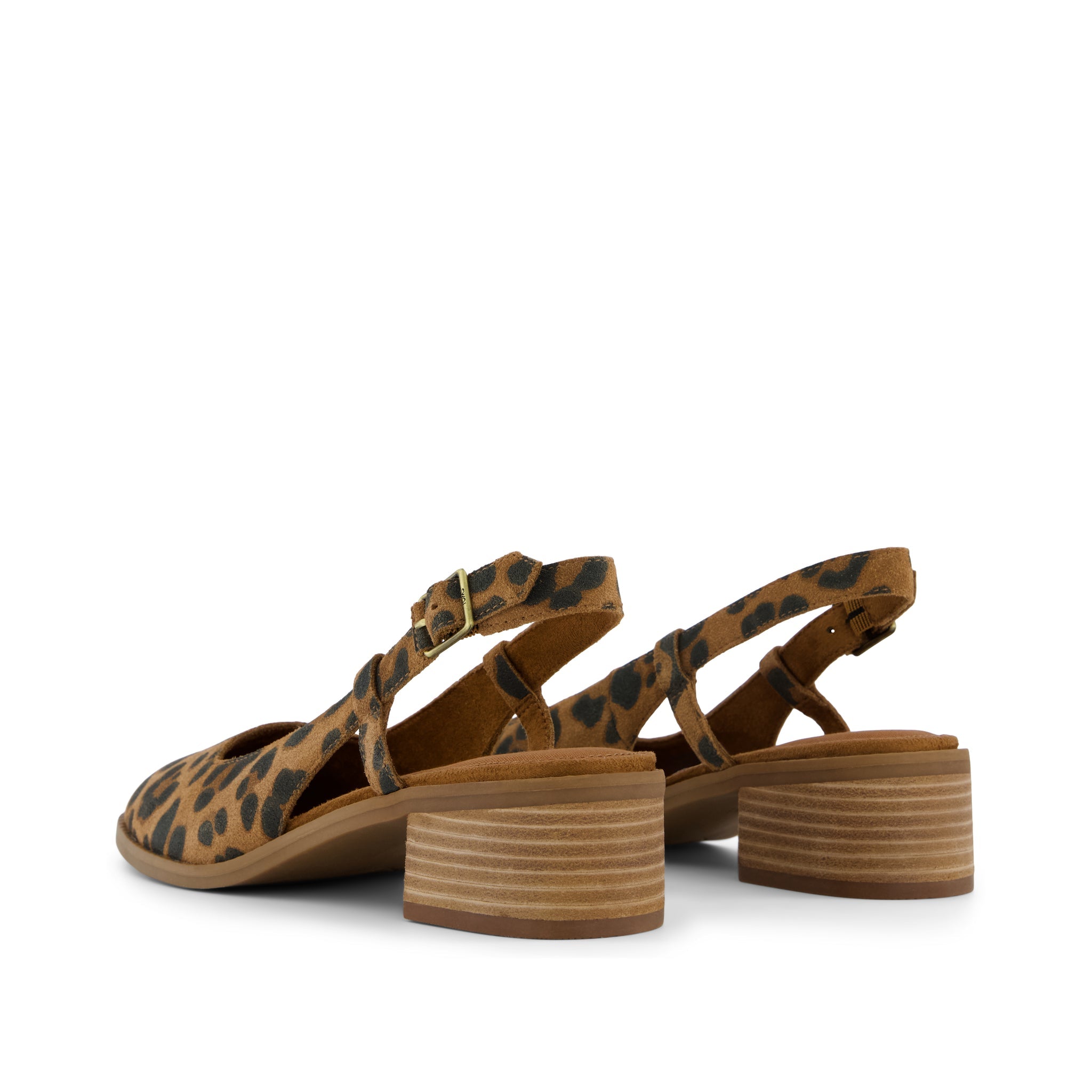 Womens Jaclyn Slingback Heel Brown Sugar Leopard Print Suede - Image 5