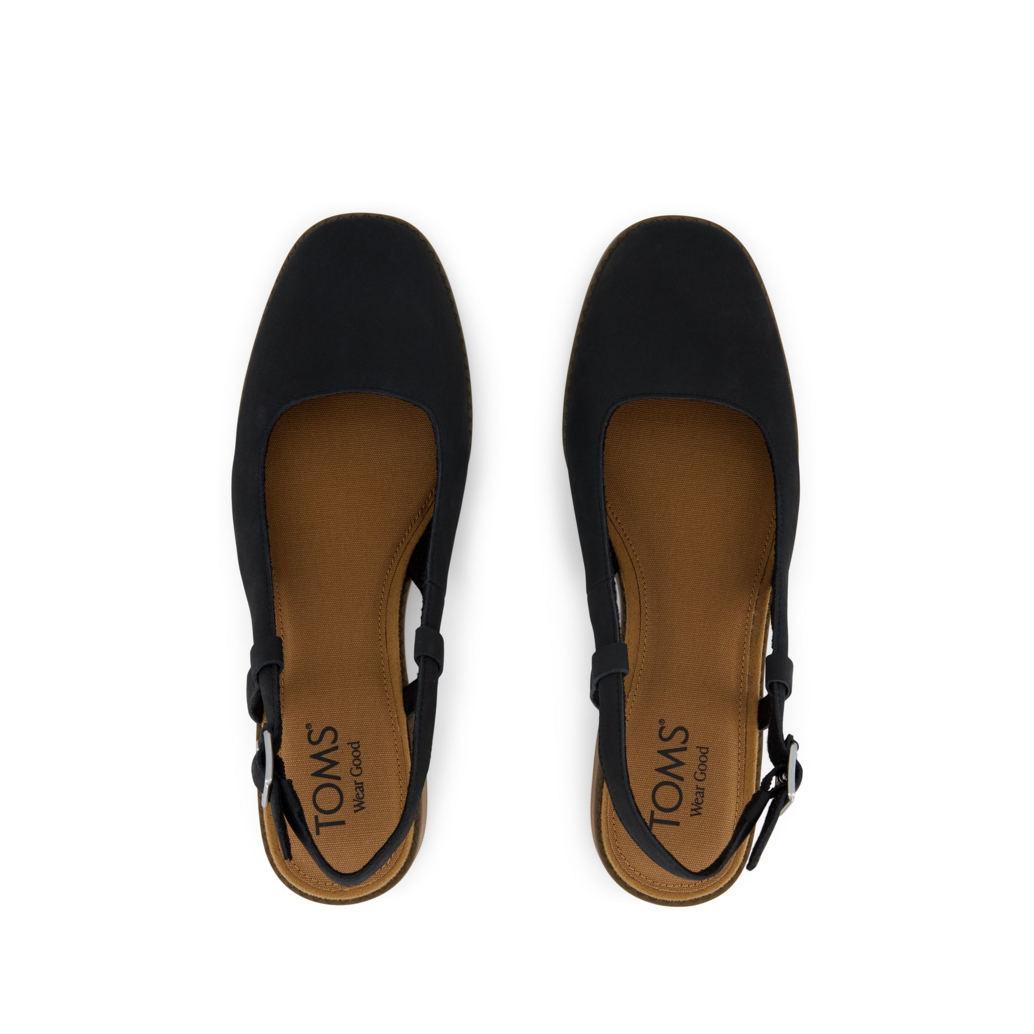 Womens Jaclyn Slingback Heel Black Nubuck Leather - Image 6
