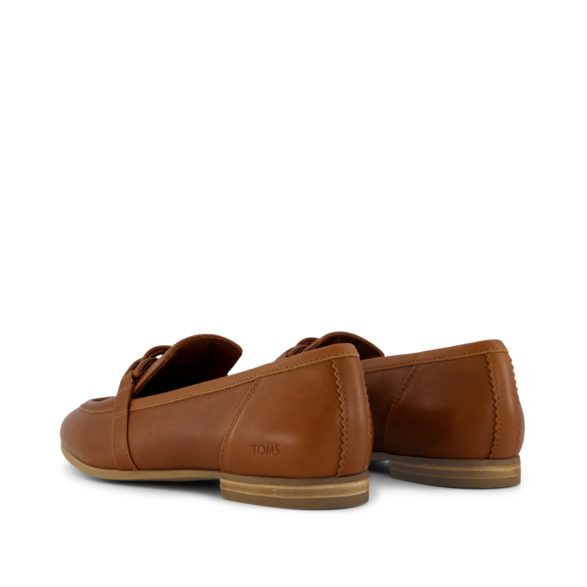 Womens Lynette Loafer Amber Brown Leather with Chain - Image 5