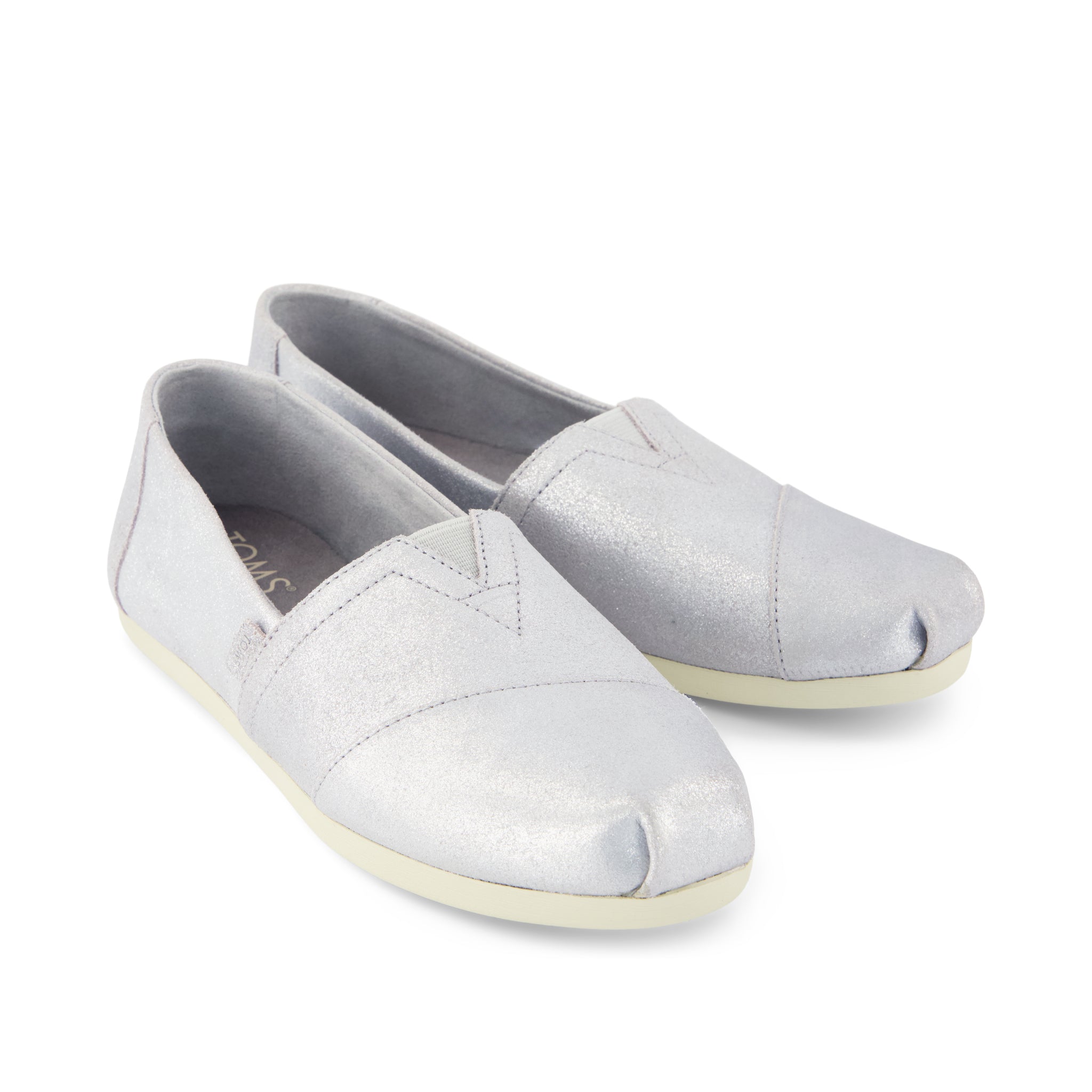Womens Alpargata Classic Light Grey Metallic Suede - Image 3
