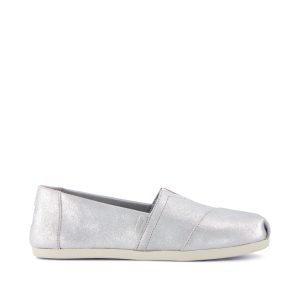 Womens Alpargata Classic Light Grey Metallic Suede