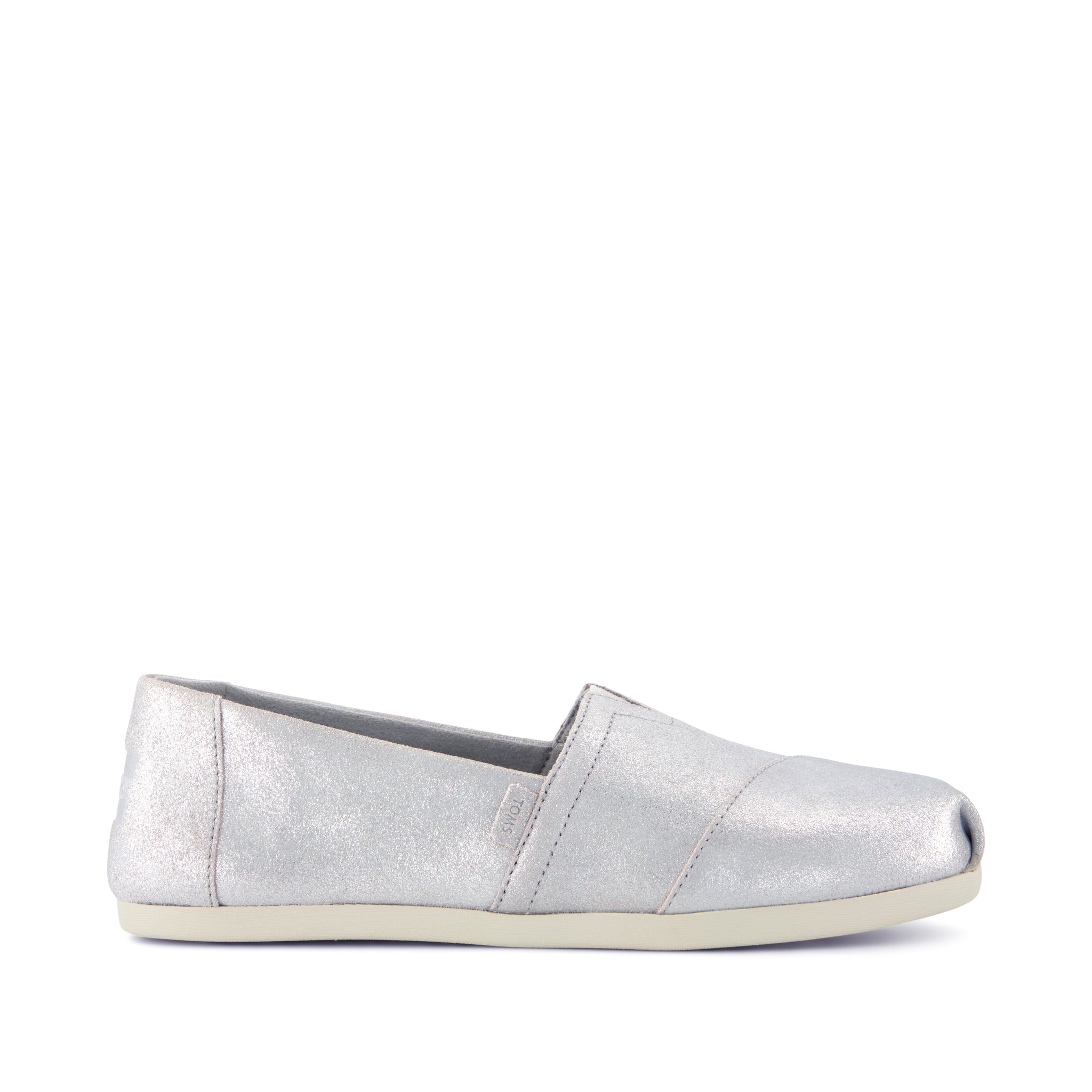 Womens Alpargata Classic Light Grey Metallic Suede