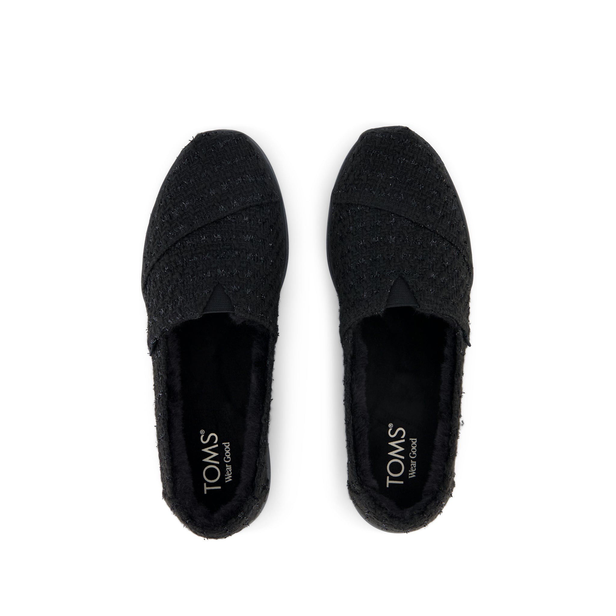Womens Alpargata Plus Black Metallic Faux Fur - Image 6