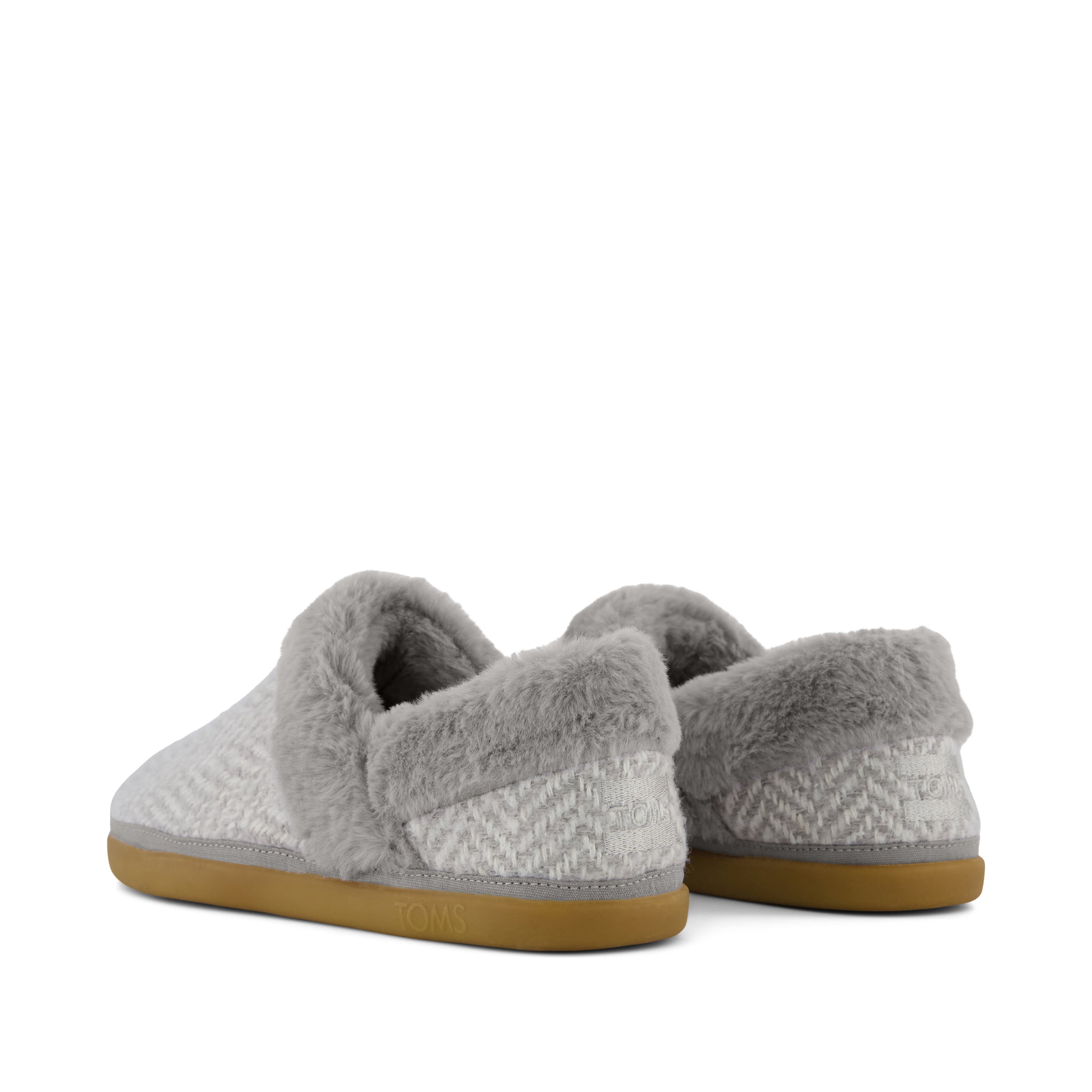 Womens Oslo Convertible Slipper Drizzle Grey Herringbone - Image 4