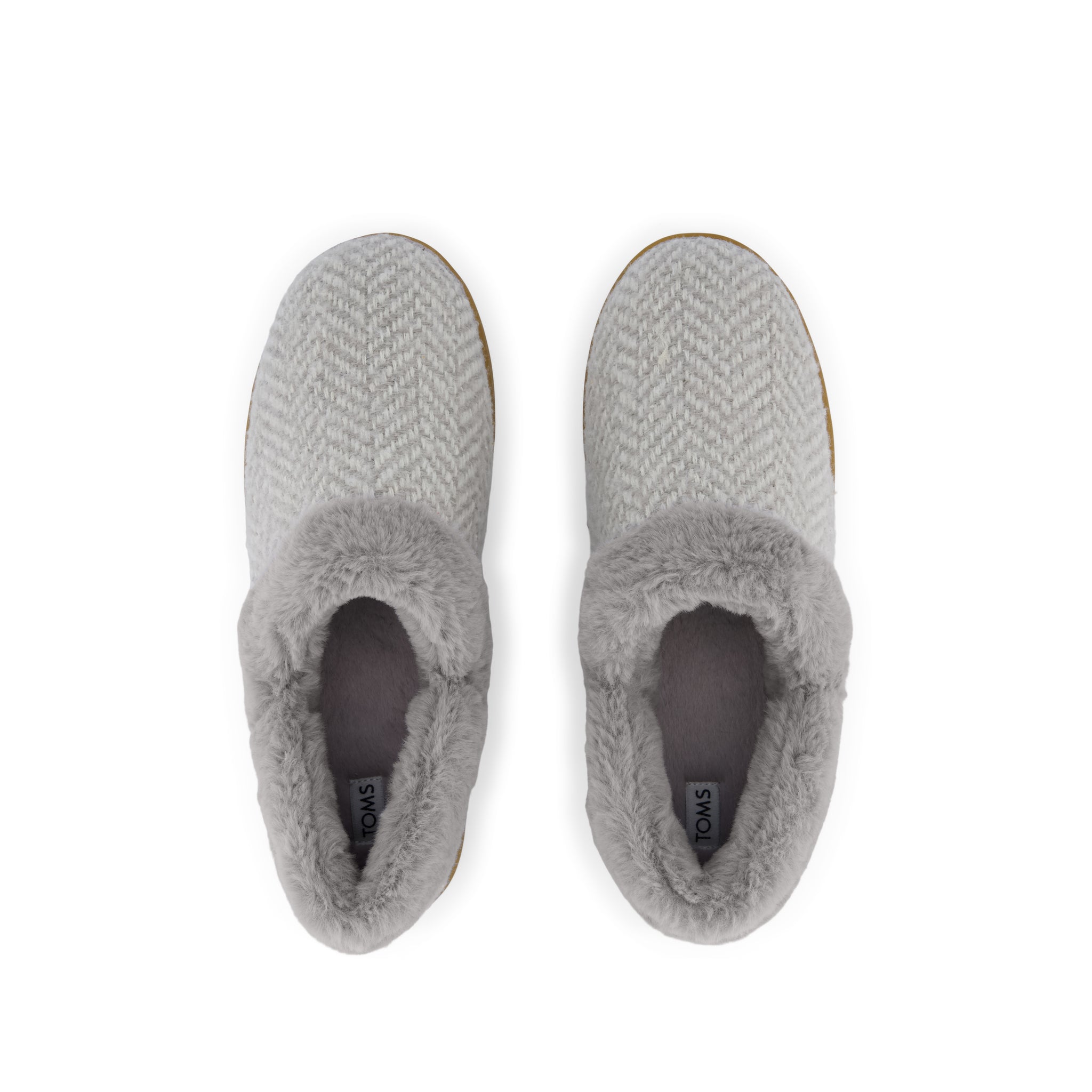 Womens Oslo Convertible Slipper Drizzle Grey Herringbone - Image 6