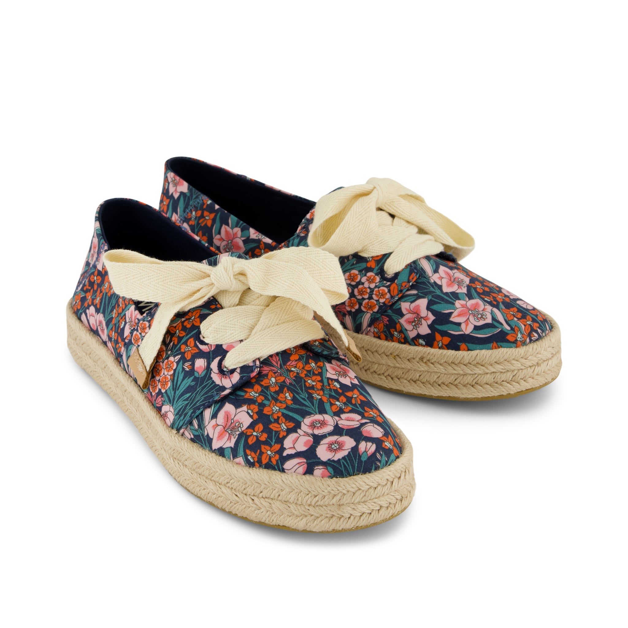 Carolina Lace-Up Espadrille Dark Teal Mountain Primrose - Image 4