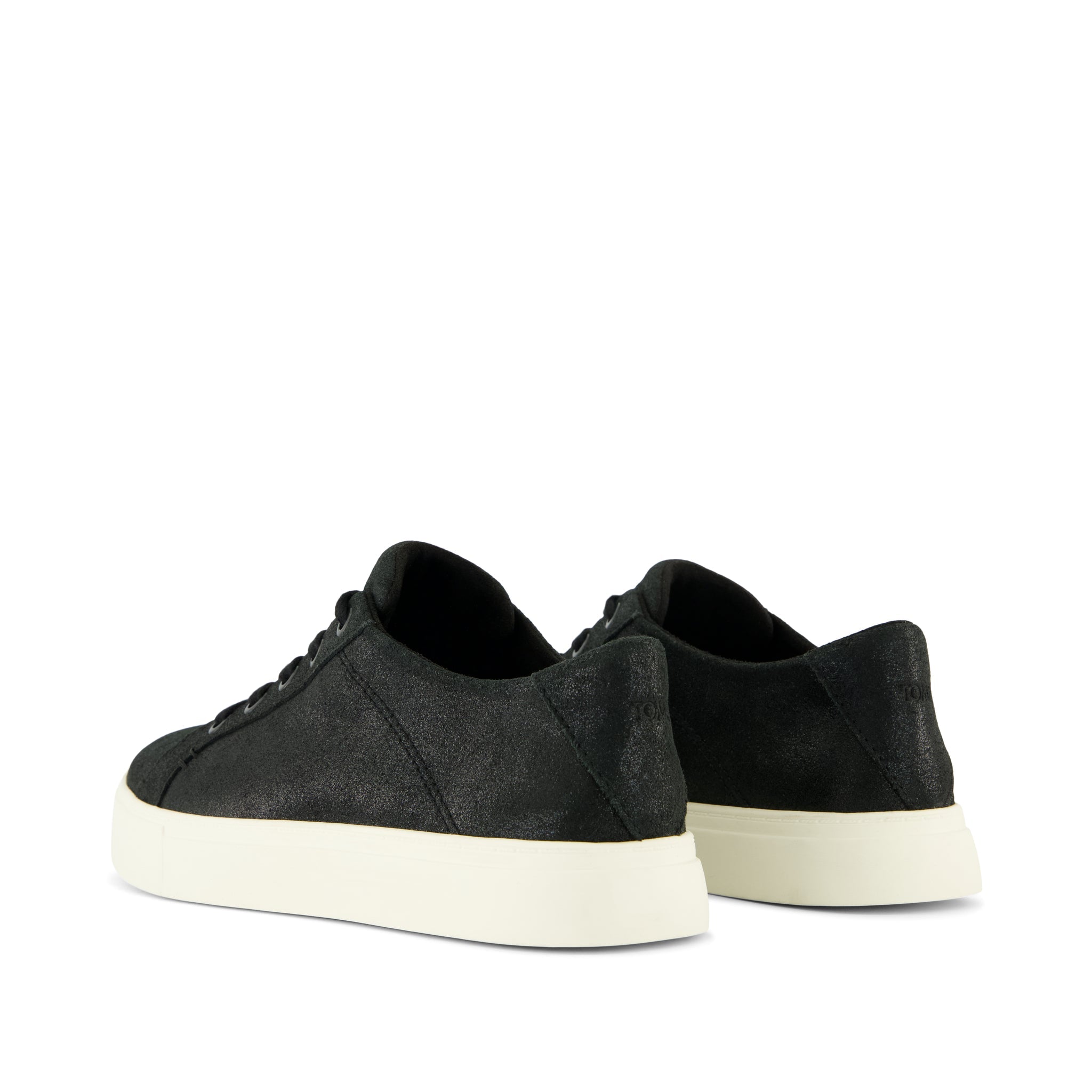 Womens Kameron Lace-Up Sneaker Black Metallic Suede - Image 3