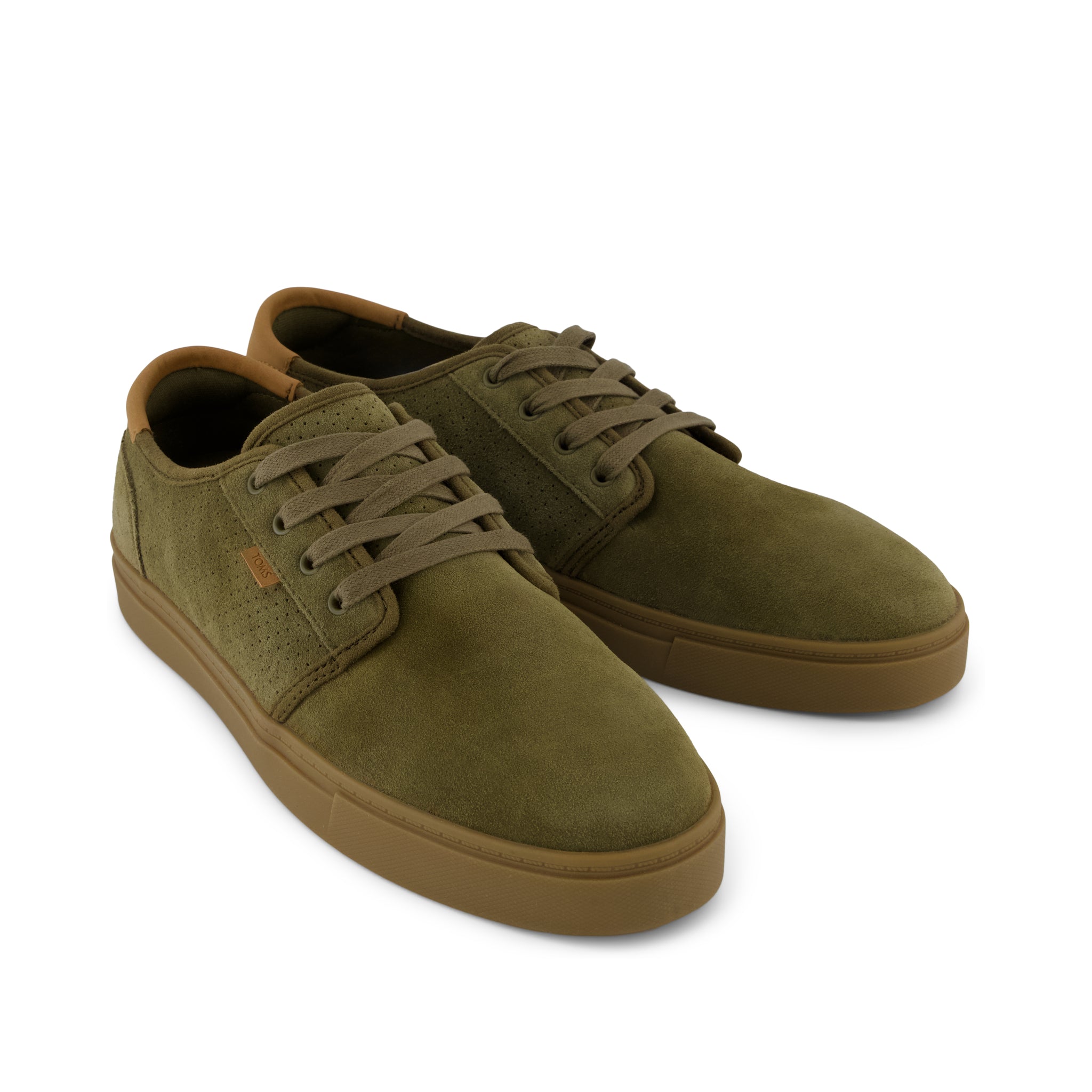 Mens Carlo 2.0 Lace-Up Sneaker Military Olive Perforated Suede - Image 4