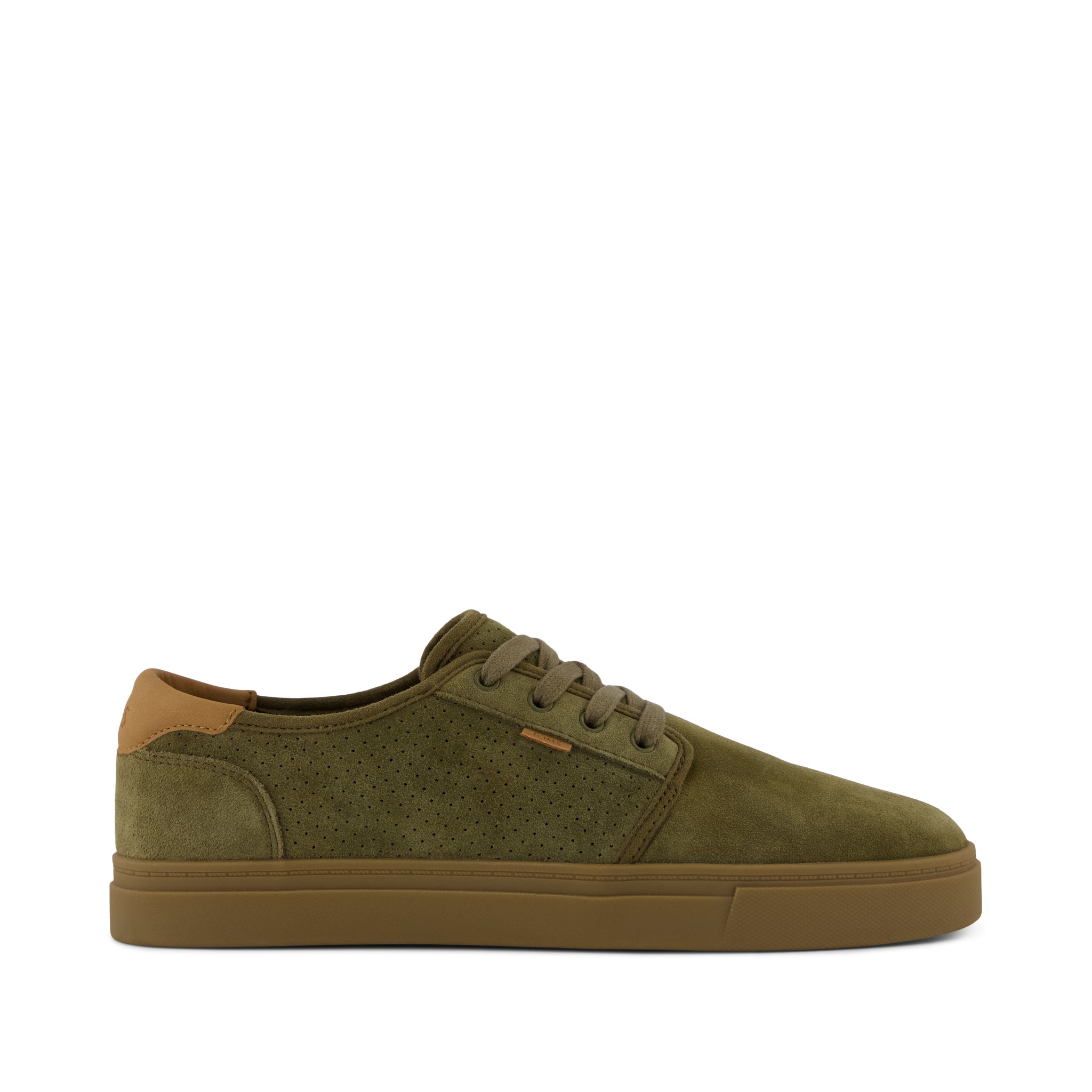 Mens Carlo 2.0 Lace-Up Sneaker Military Olive Perforated Suede