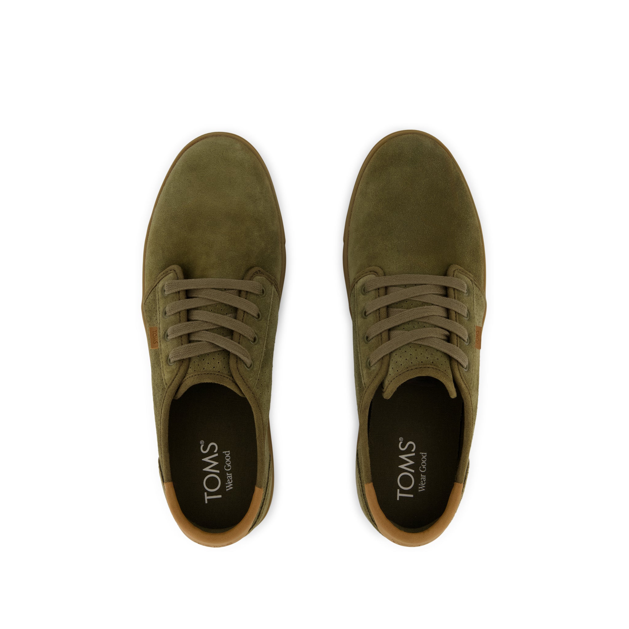Mens Carlo 2.0 Lace-Up Sneaker Military Olive Perforated Suede - Image 7