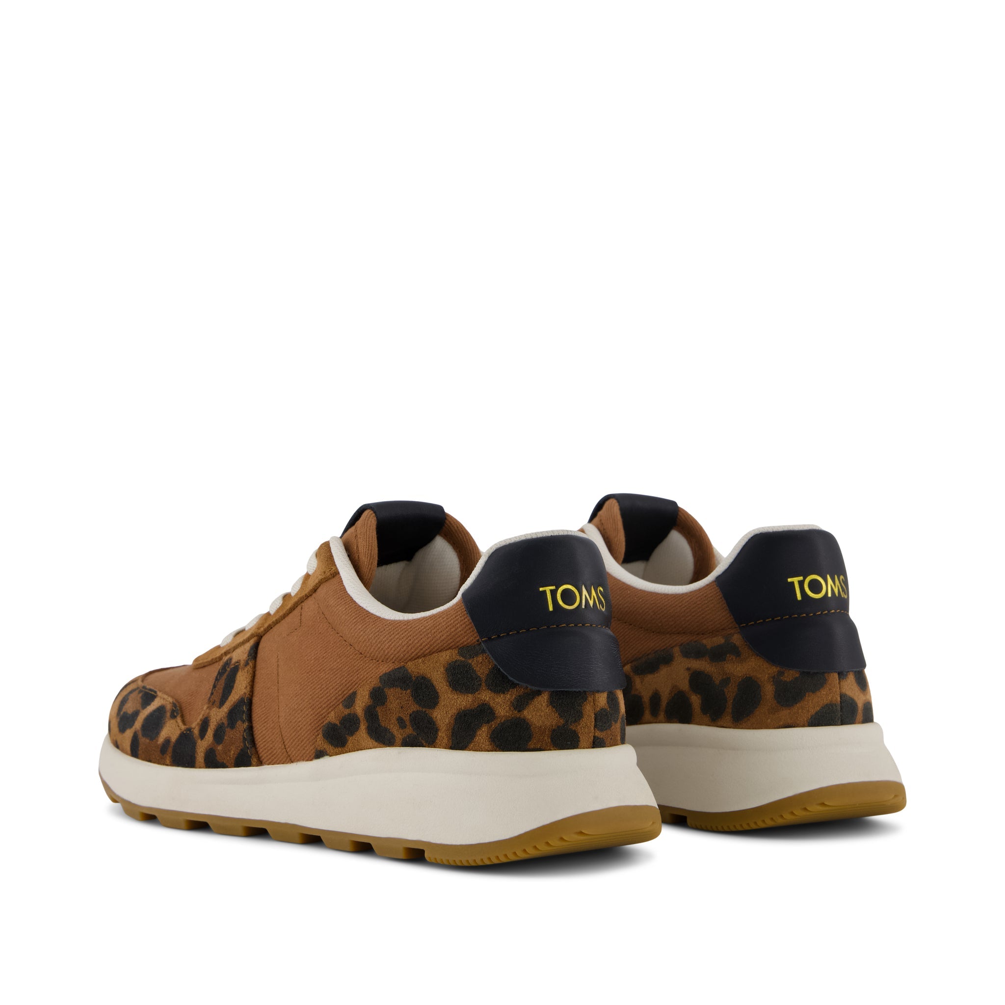 Womens TRVL LITE Retro Runner Sneaker Water Repellent Brown Sugar Leopard Print Suede - Image 6
