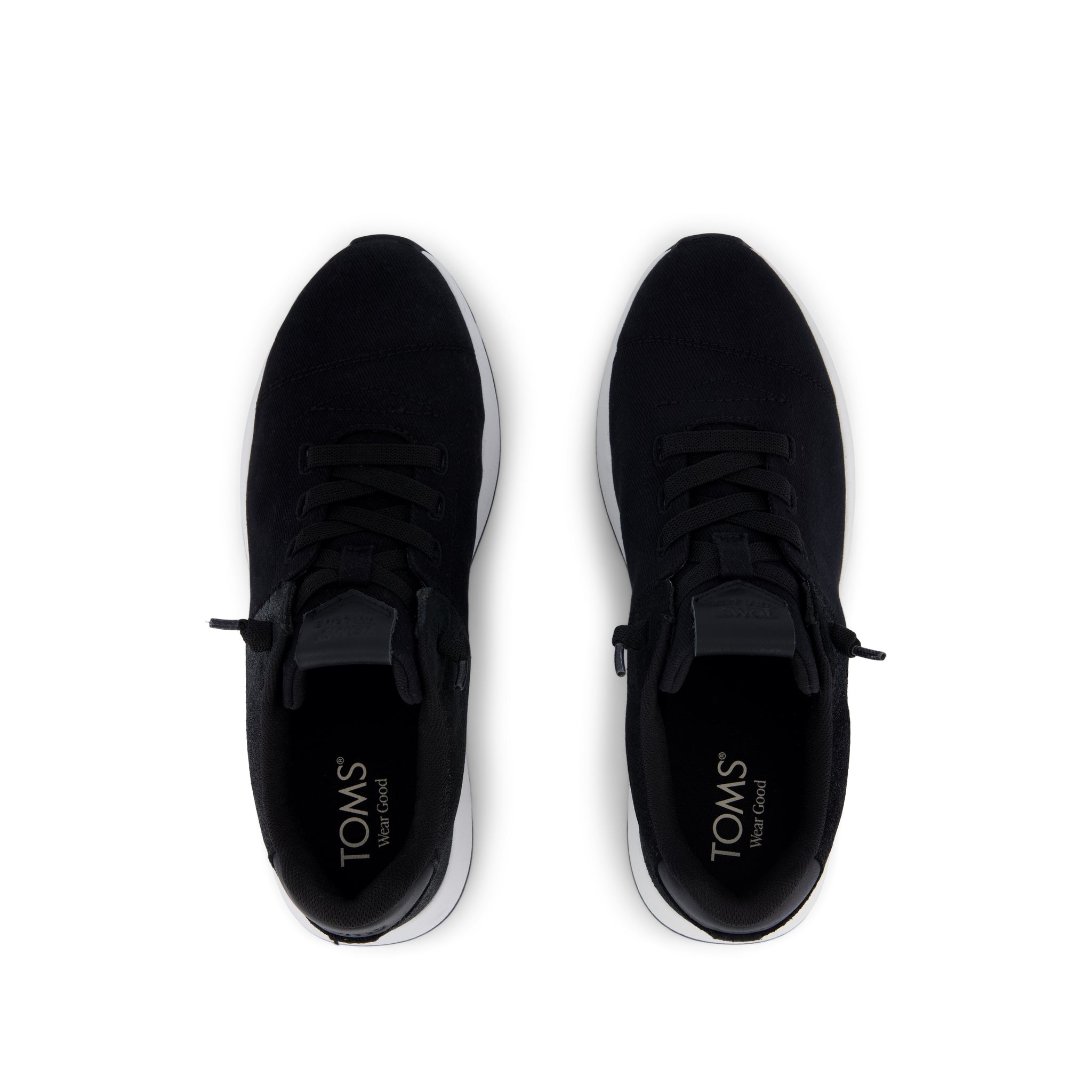 Womens TRVL LITE Cabrillo Sneaker Water Repellent Black Vintage Twill Metallic Suede - Image 6