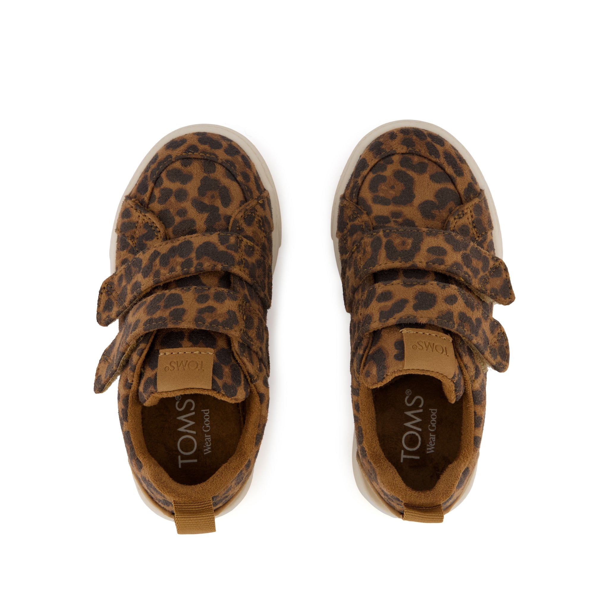 Cruz Double Strap Toddler Sneaker Brown Sugar Leopard Print - Image 6