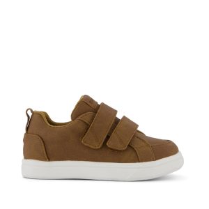 Toddler Shoe Cruz Double Strap Toddler Sneaker Toffee Microsuede