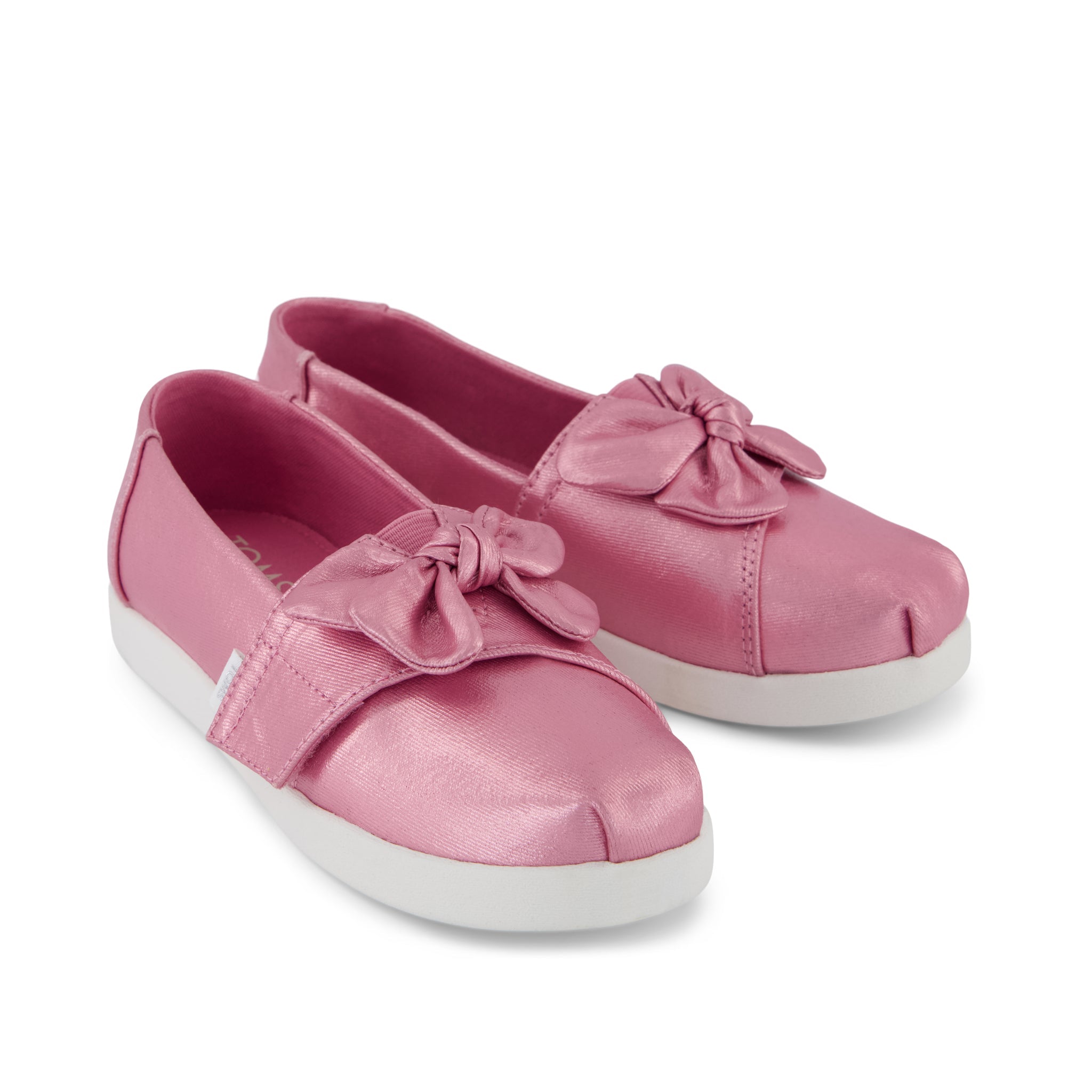 Kids Shoe Alpargata Classic Kids Shoe Rose Pink Metallic Twill/Bow - Image 3